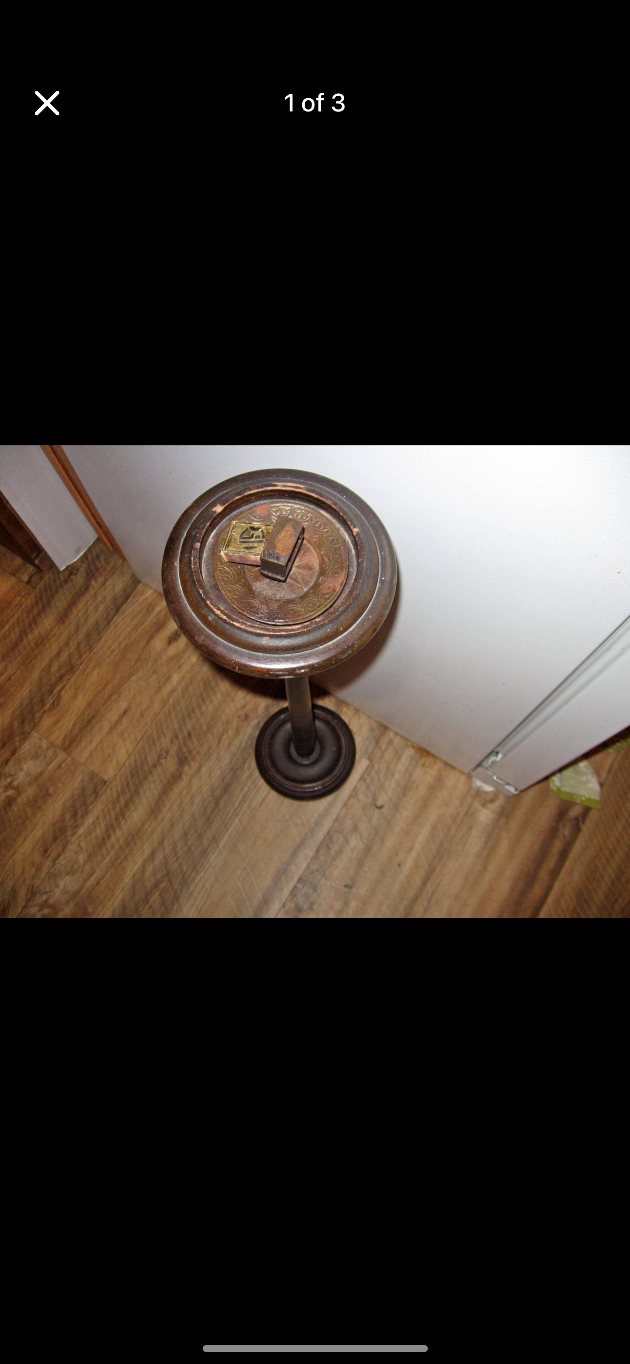 Victorian Brass and Cast Iron Smoking Stand
