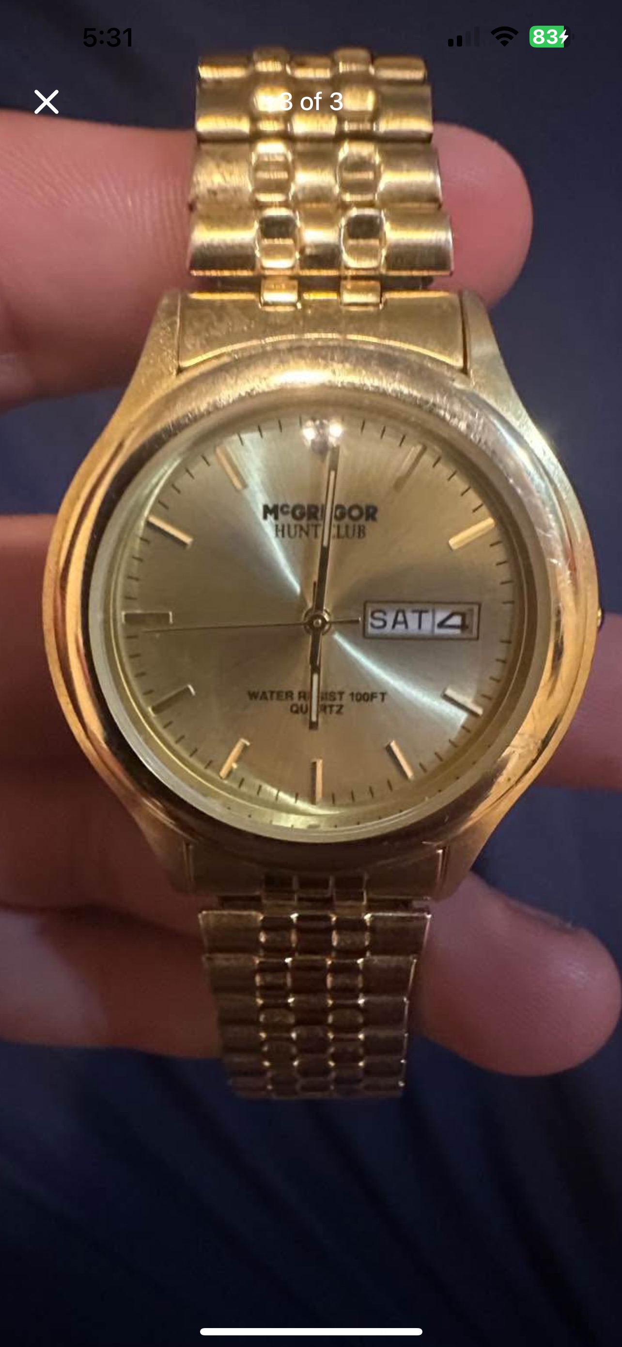 McGregor Hunt Club Gold-Tone Quartz Wristwatch