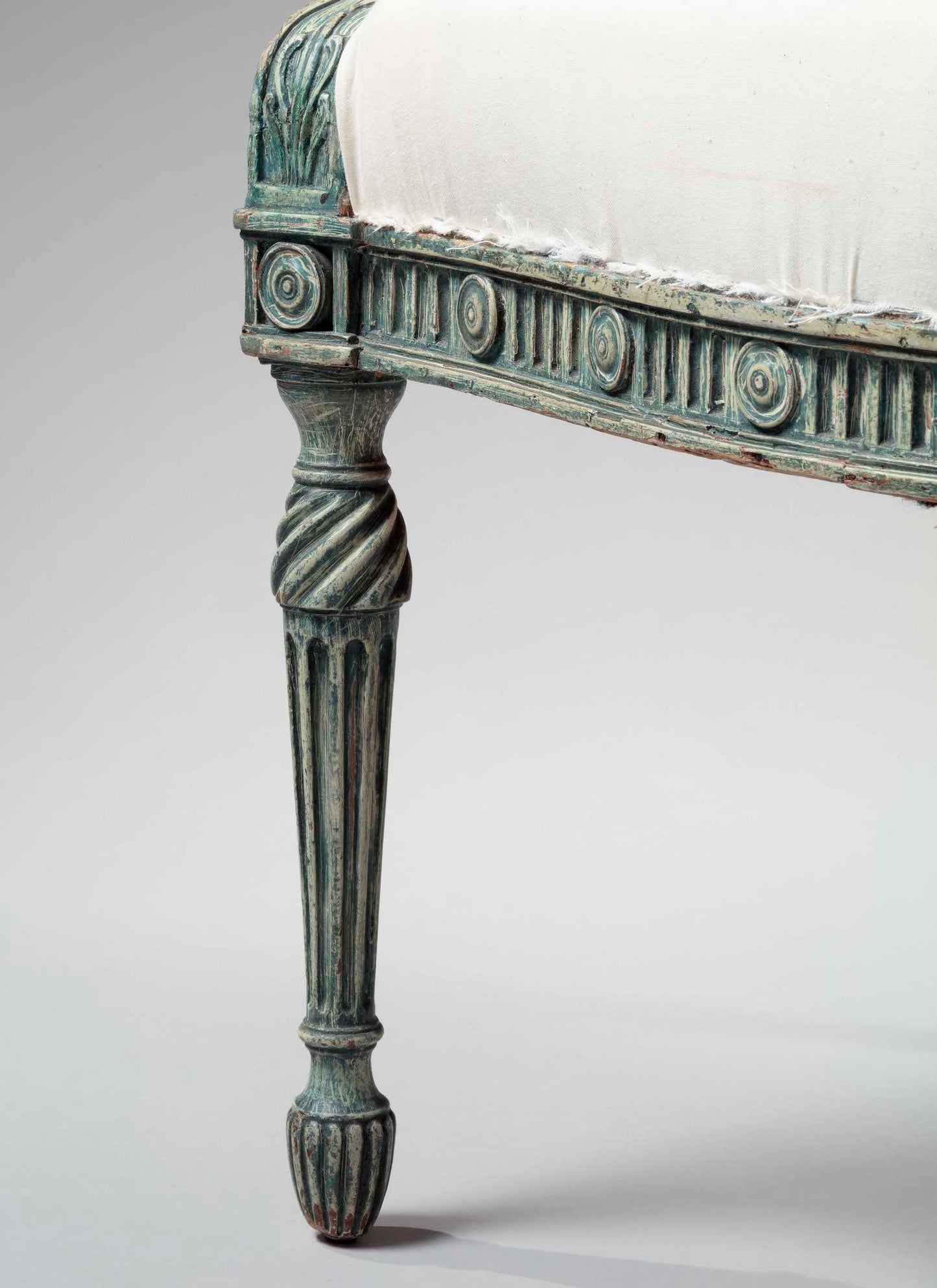Painted Neoclassical Open Armchair Mayhew and Ince thumbnail 8