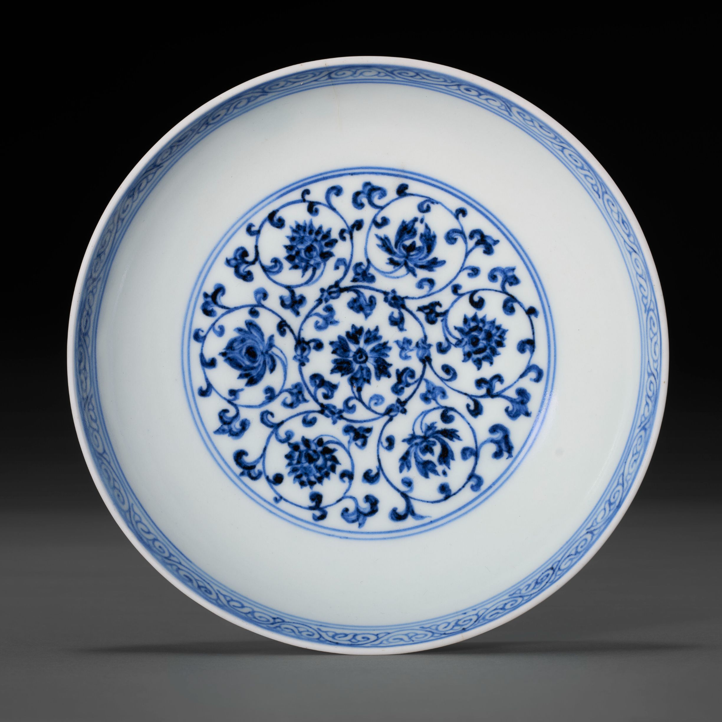 Chinese Ming Period Blue and White Porcelain Dish