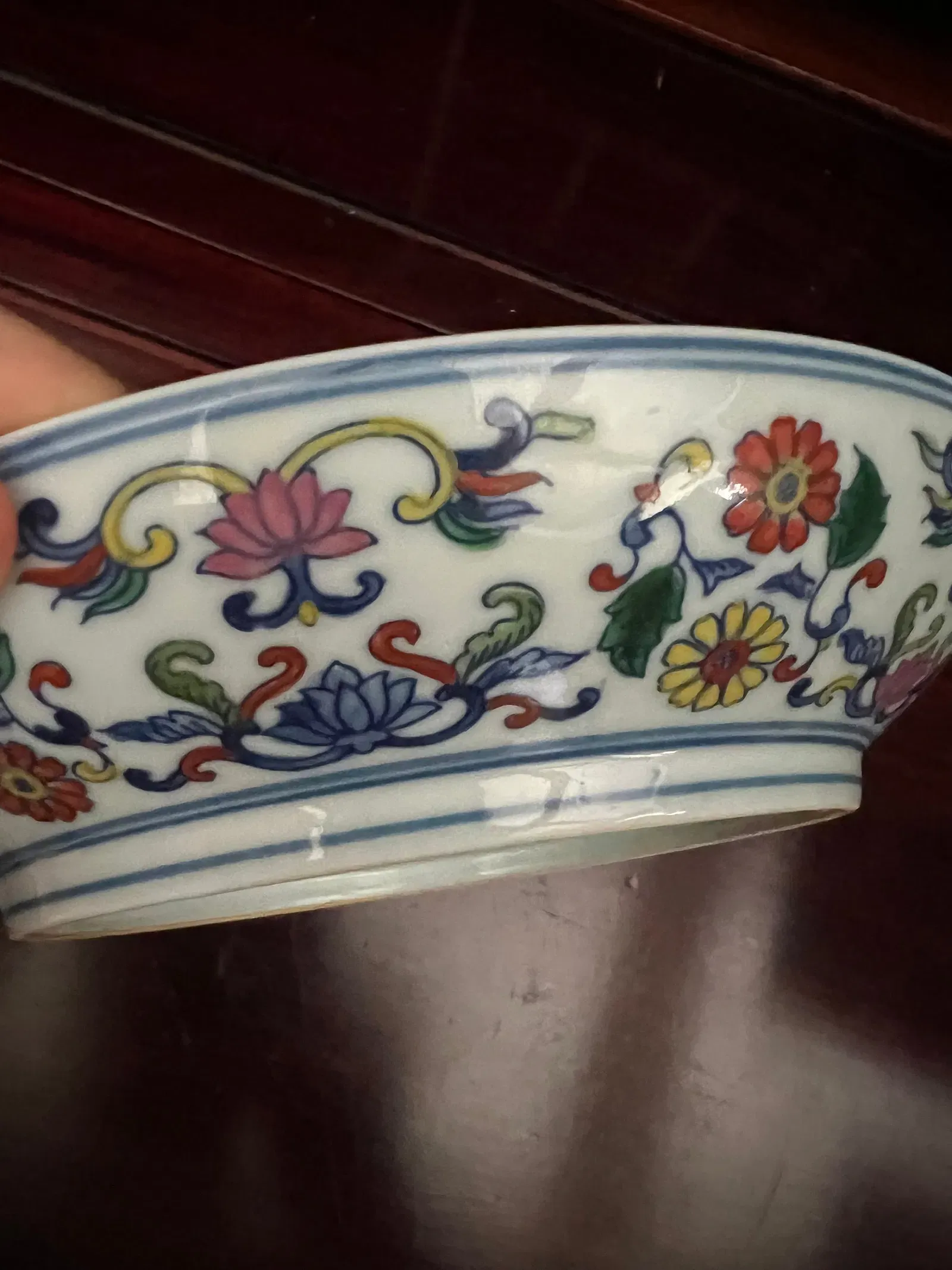 Chinese Qing Dynasty Style Famille Rose Porcelain 'Shou' Medallion Plate thumbnail 5