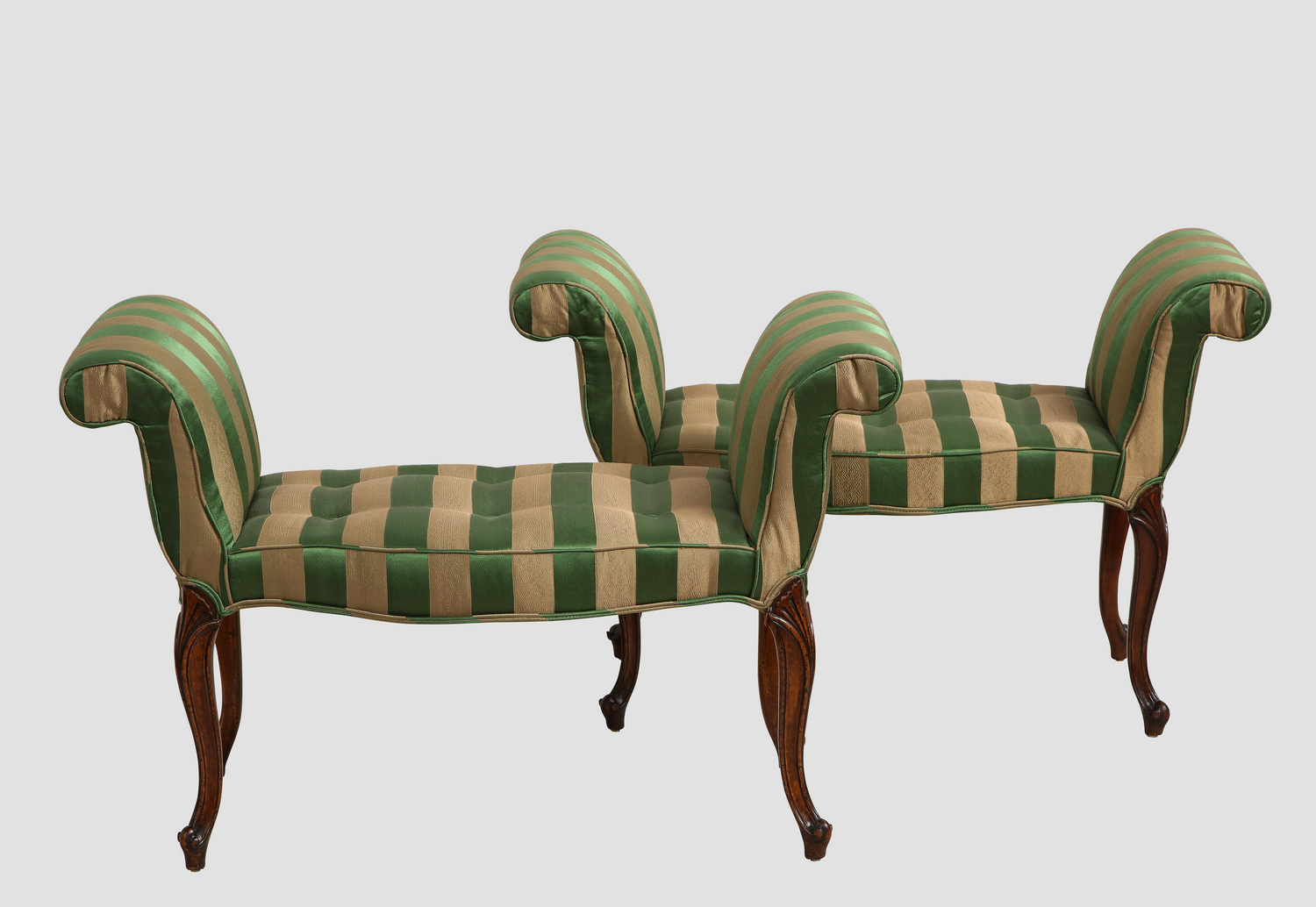 Pair of George III Mahogany Window Benches thumbnail 5