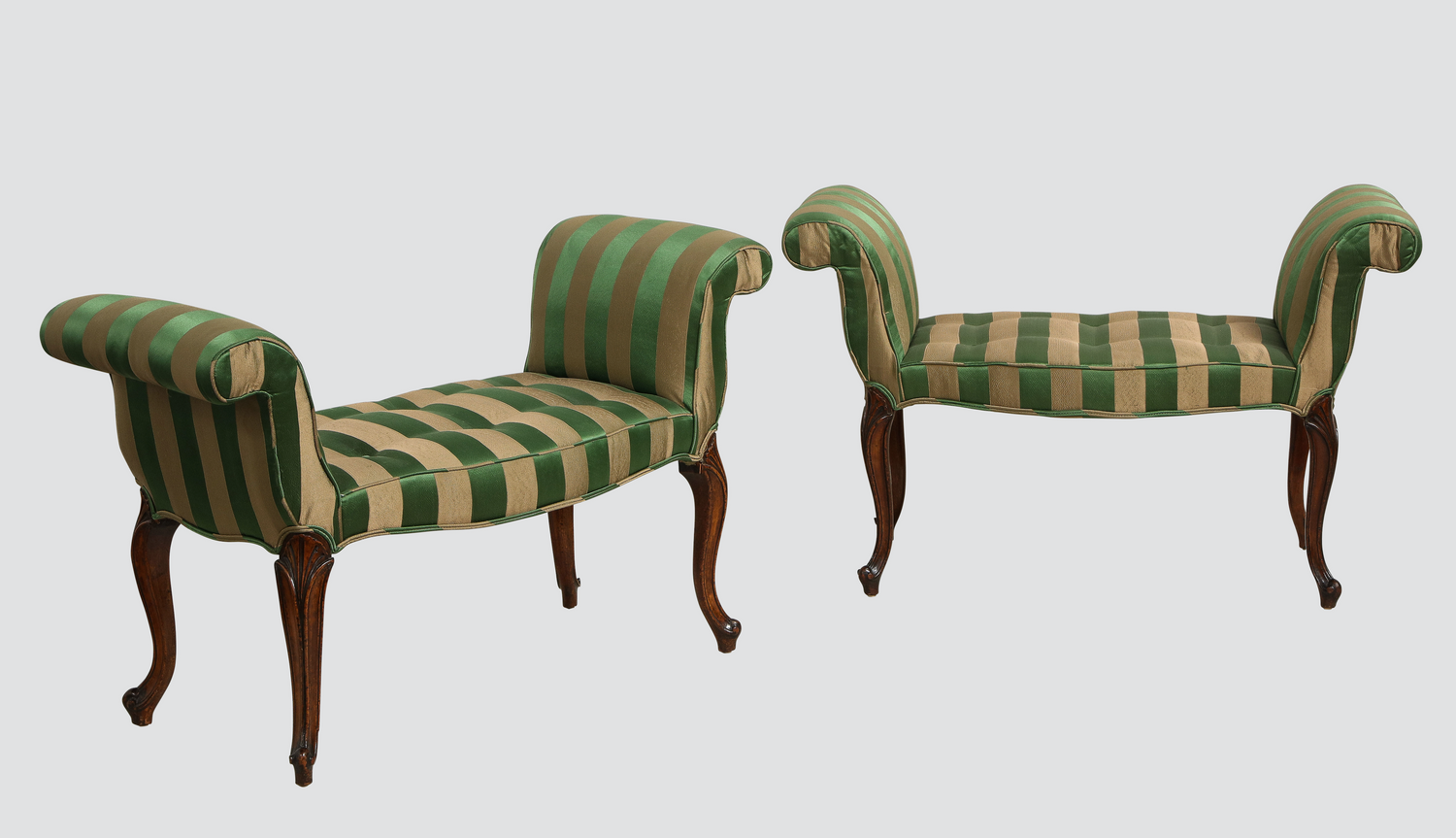 Pair of George III Mahogany Window Benches thumbnail 8