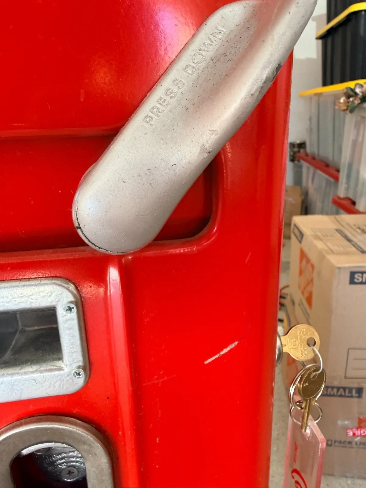 Mid‑Century Coca‑Cola Vendo 39 Style Steel Bottle Vending Machine thumbnail 4