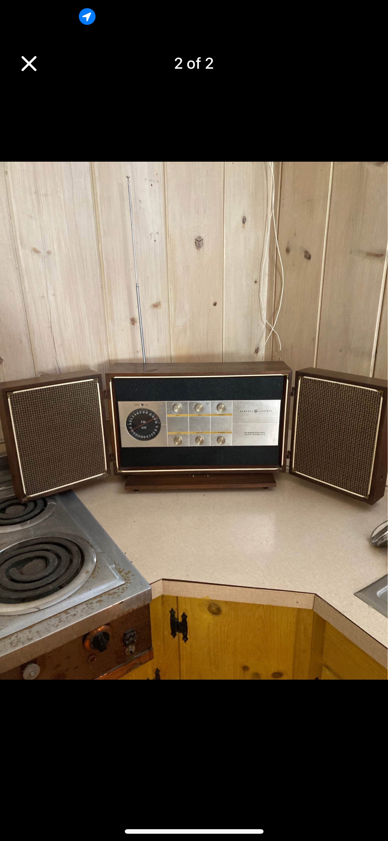 Mid-Century Modern General Electric Woodcase Stereo Radio