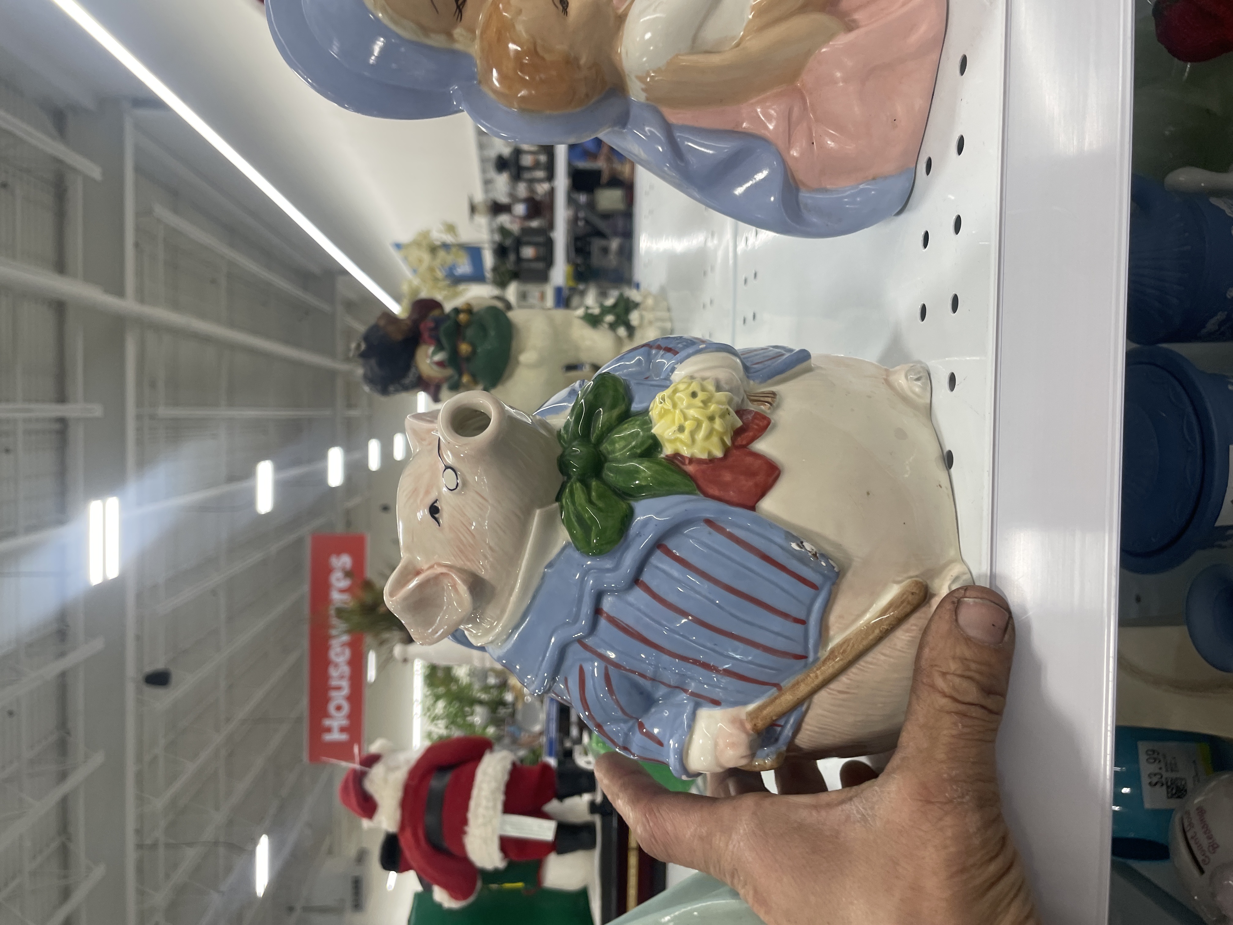 Mid-20th Century Anthropomorphic Pig Ceramic Teapot