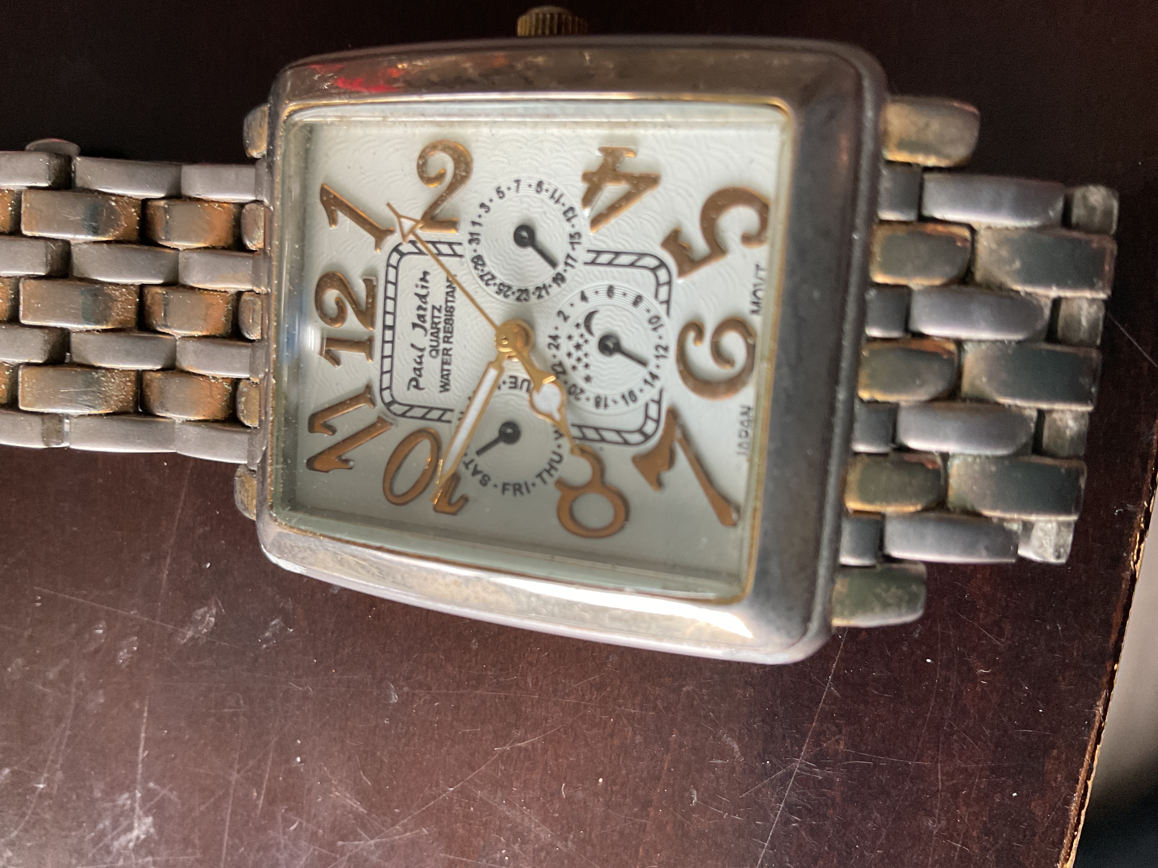 Paul Jardin Art Deco-Inspired Quartz Wristwatch