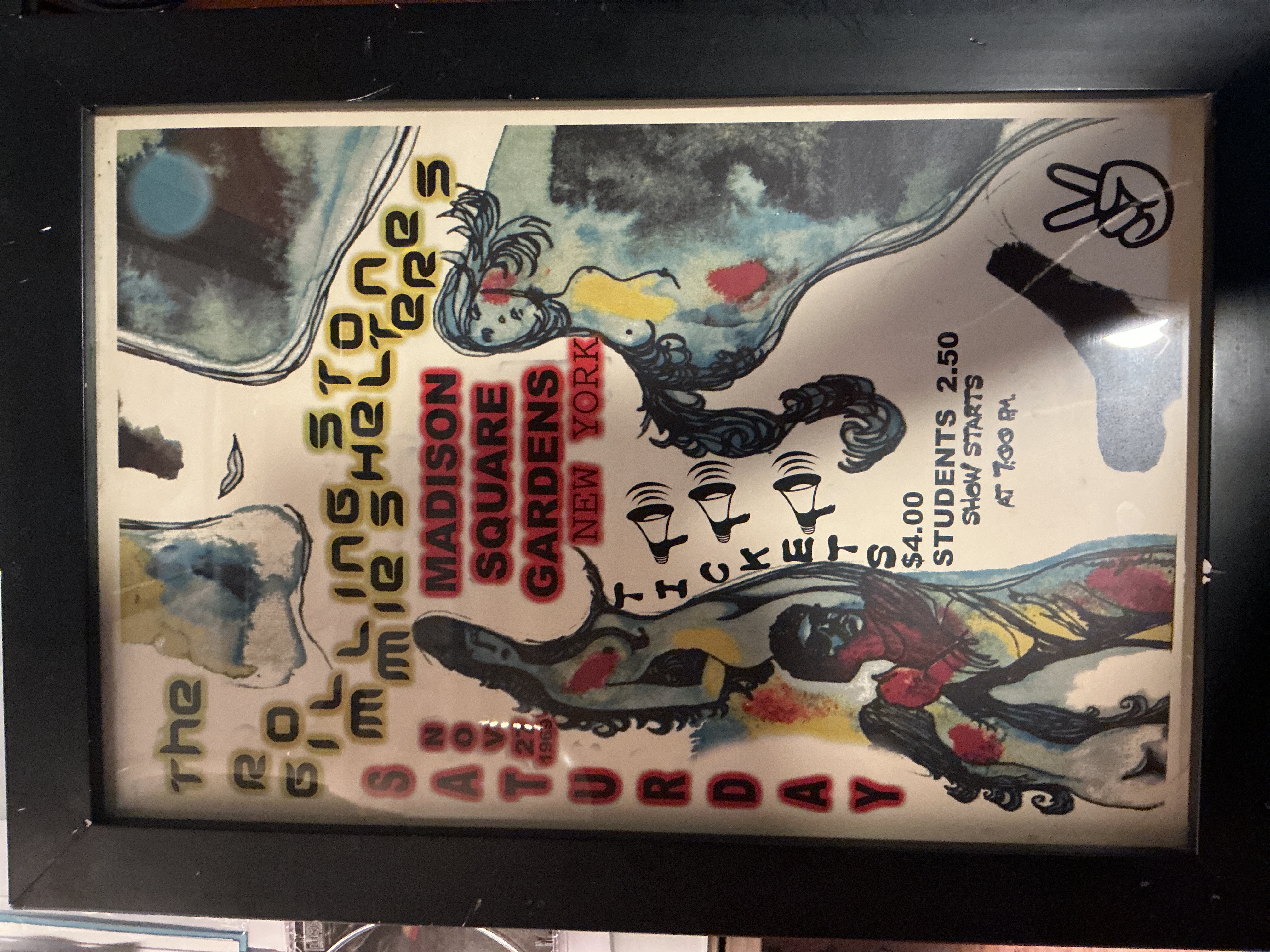 1960s Rolling Stones Concert Poster