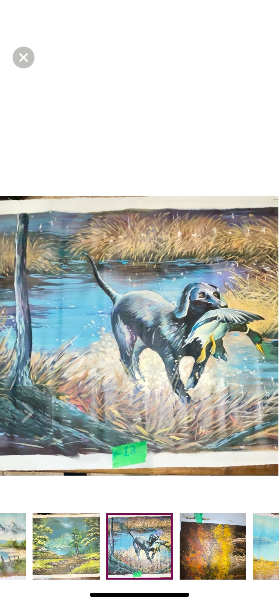 Hunting Dog Landscape Painting