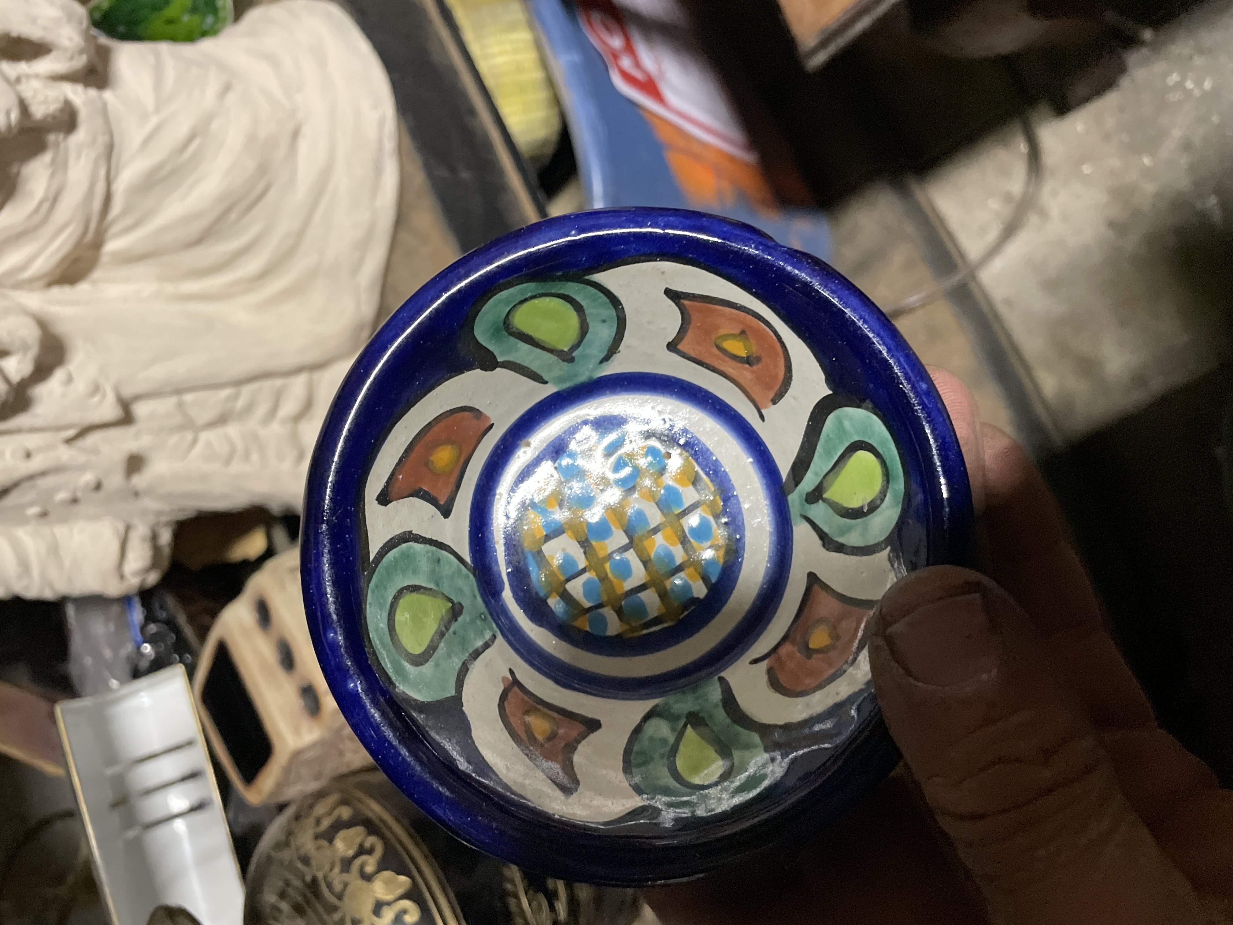 Spanish Talavera-Style Glazed Earthenware Dish