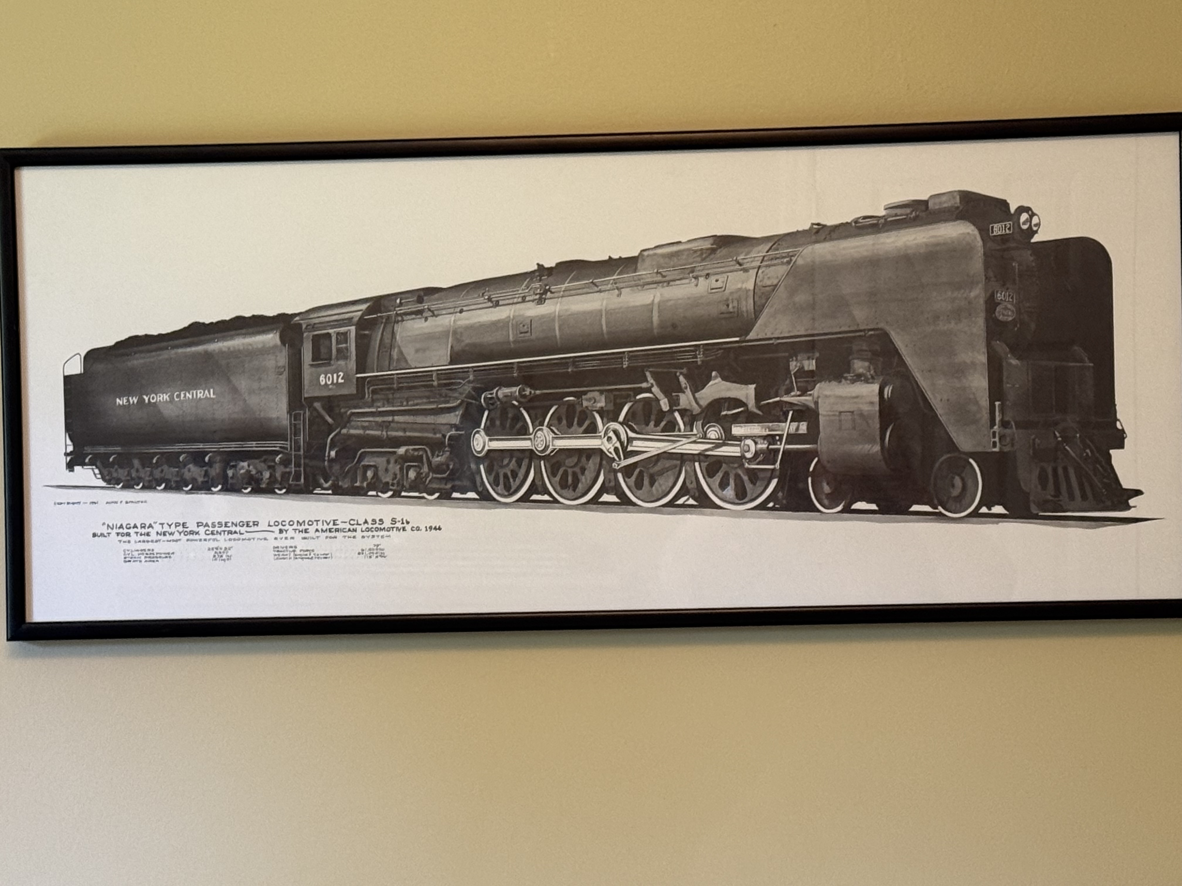 Print of Niagara Type Passenger Locomotive