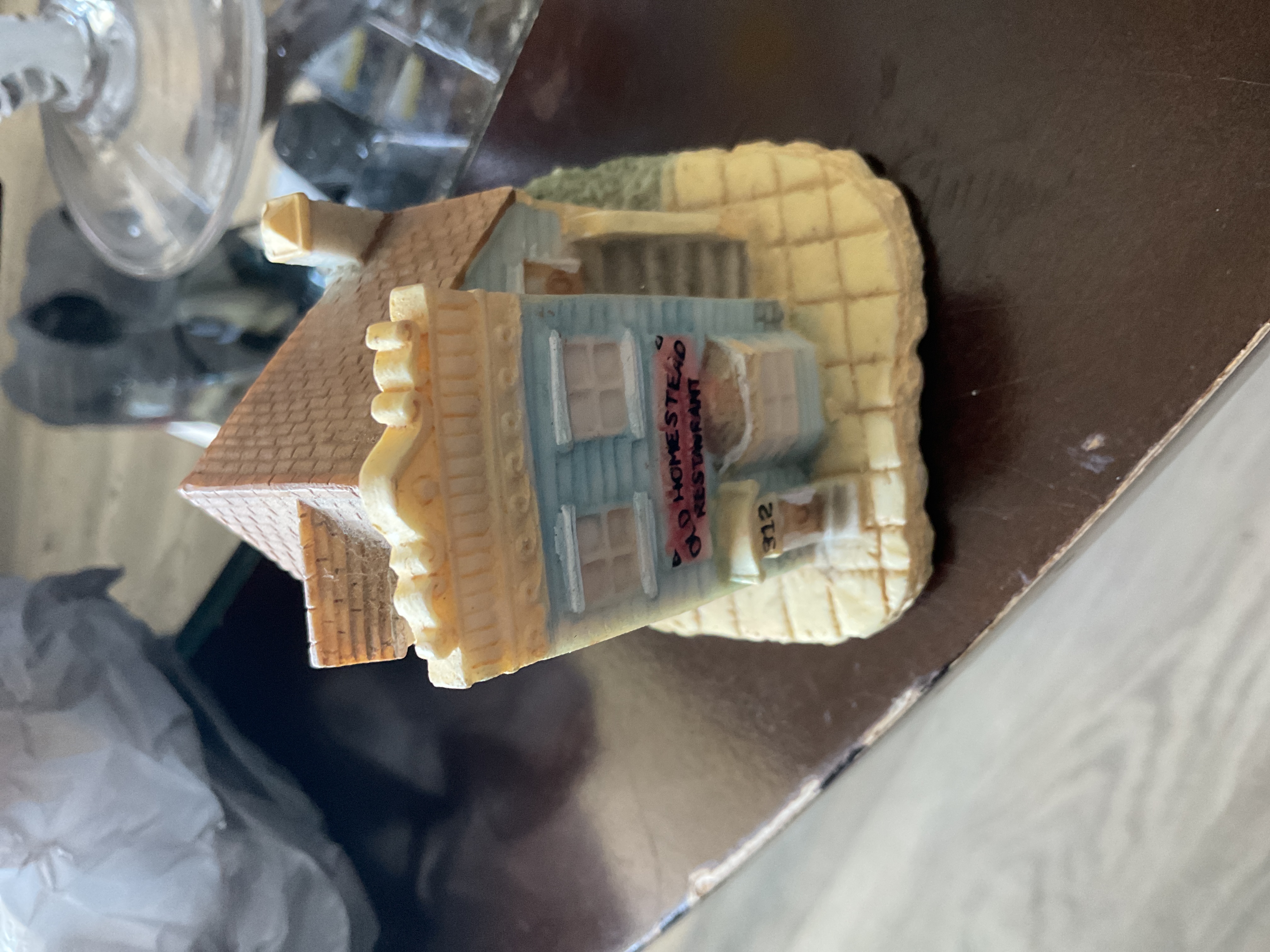 Vintage Resin 'Old Homestead Restaurant' Miniature Building