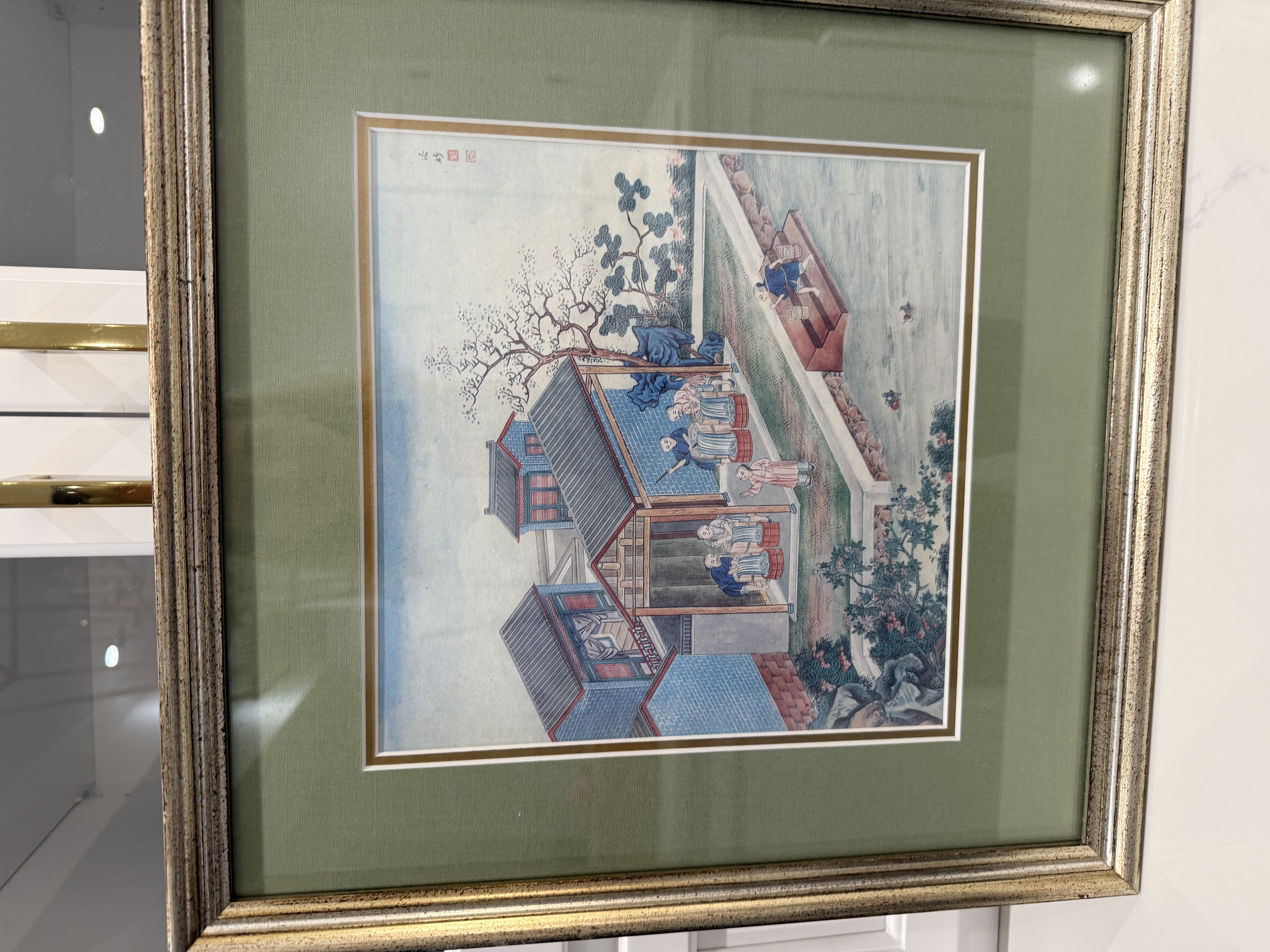 Chinese Qing Dynasty Period Reverse Glass Painting
