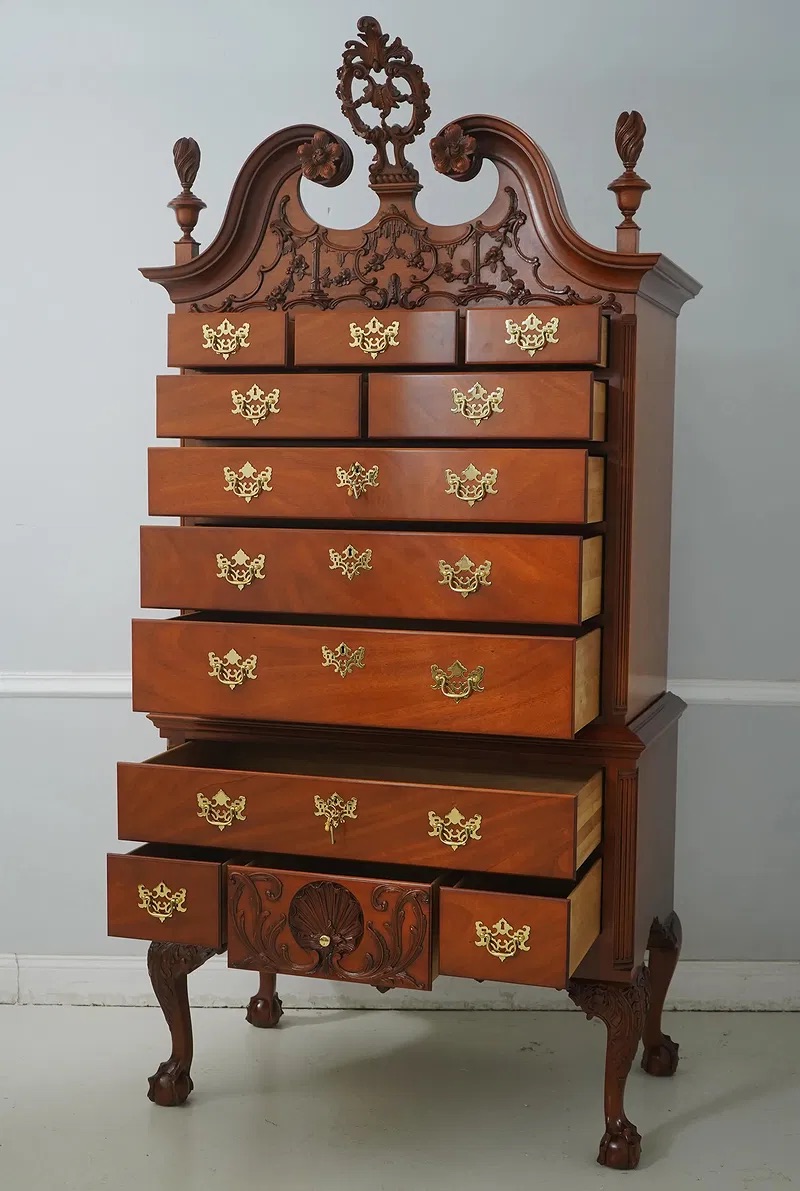 Chippendale Style Mahogany Highboy thumbnail 2