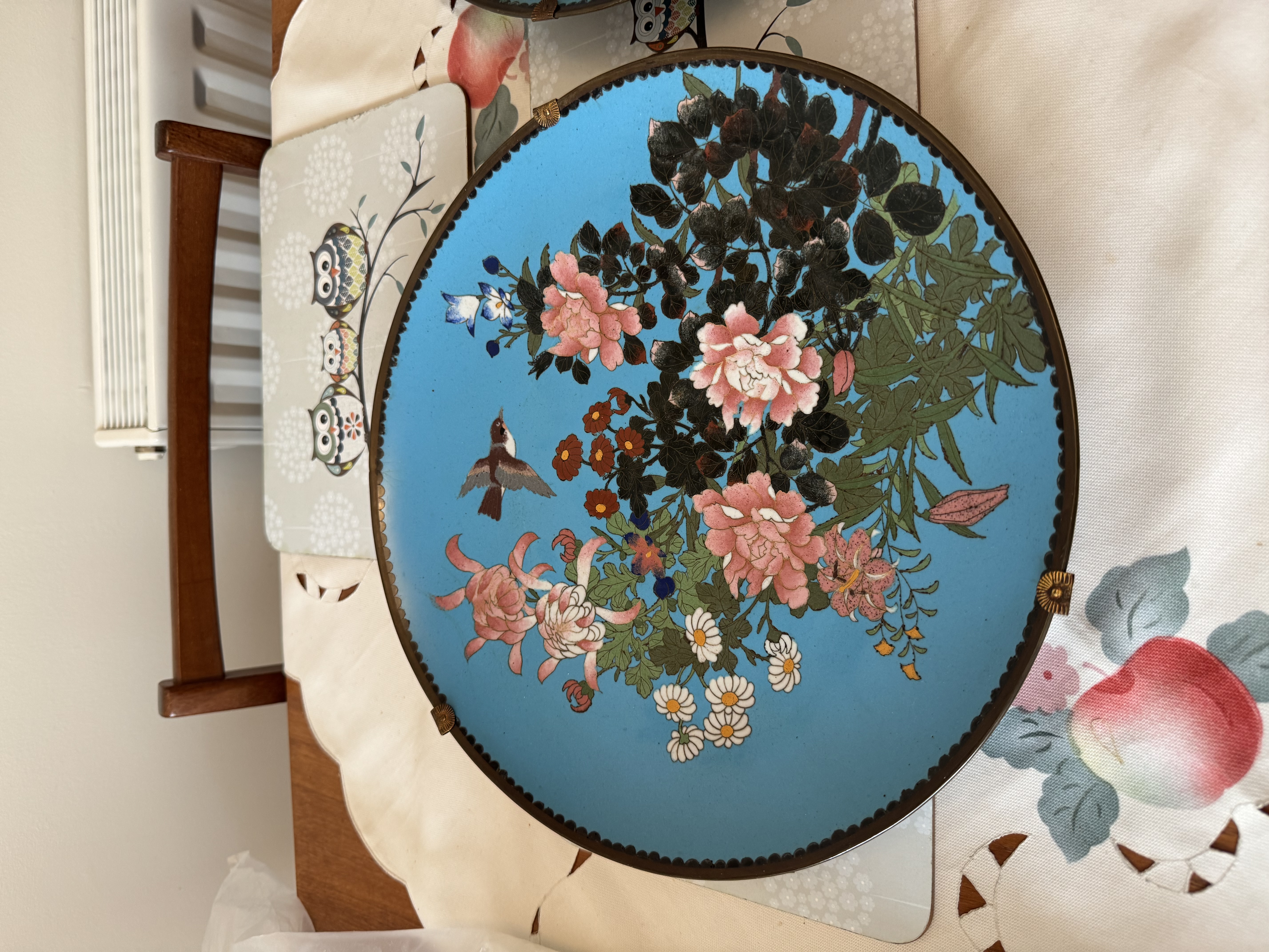 Chinese Cloisonné Enamel Plate