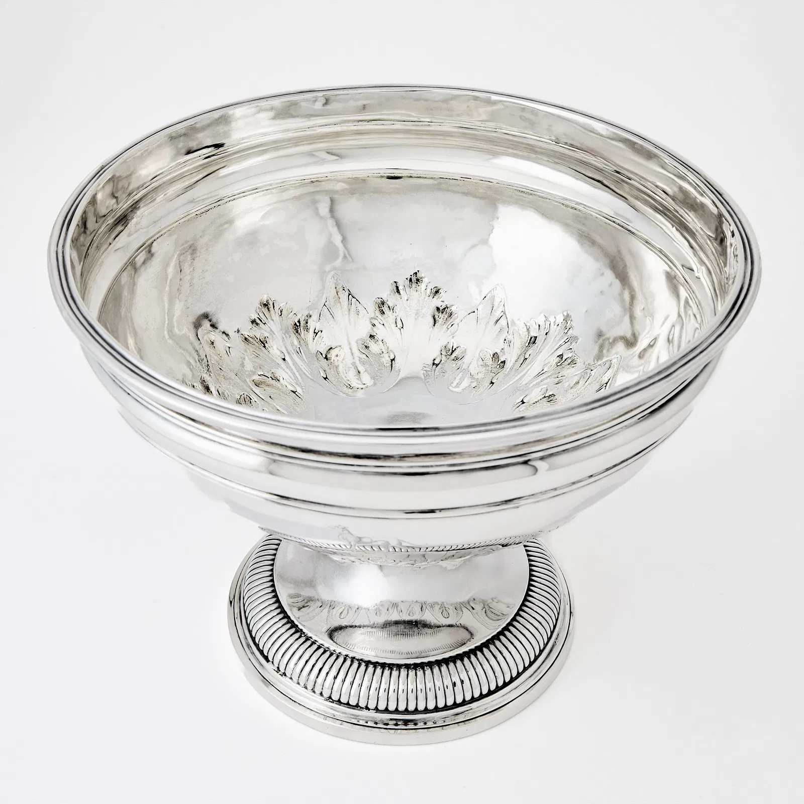 English Regency Sterling Silver Pedestal Bowl, London 1822 thumbnail 2