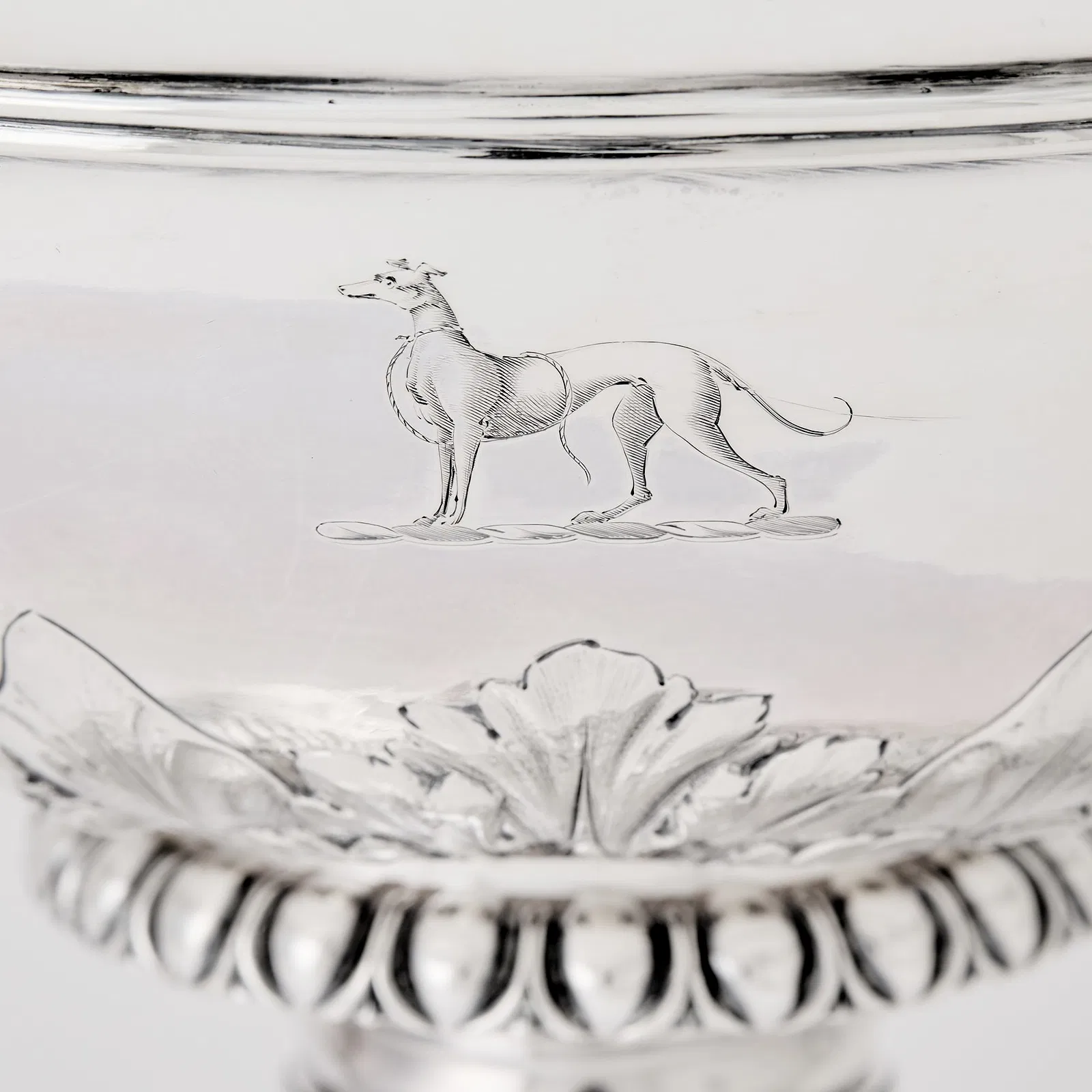 English Regency Sterling Silver Pedestal Bowl, London 1822 thumbnail 5