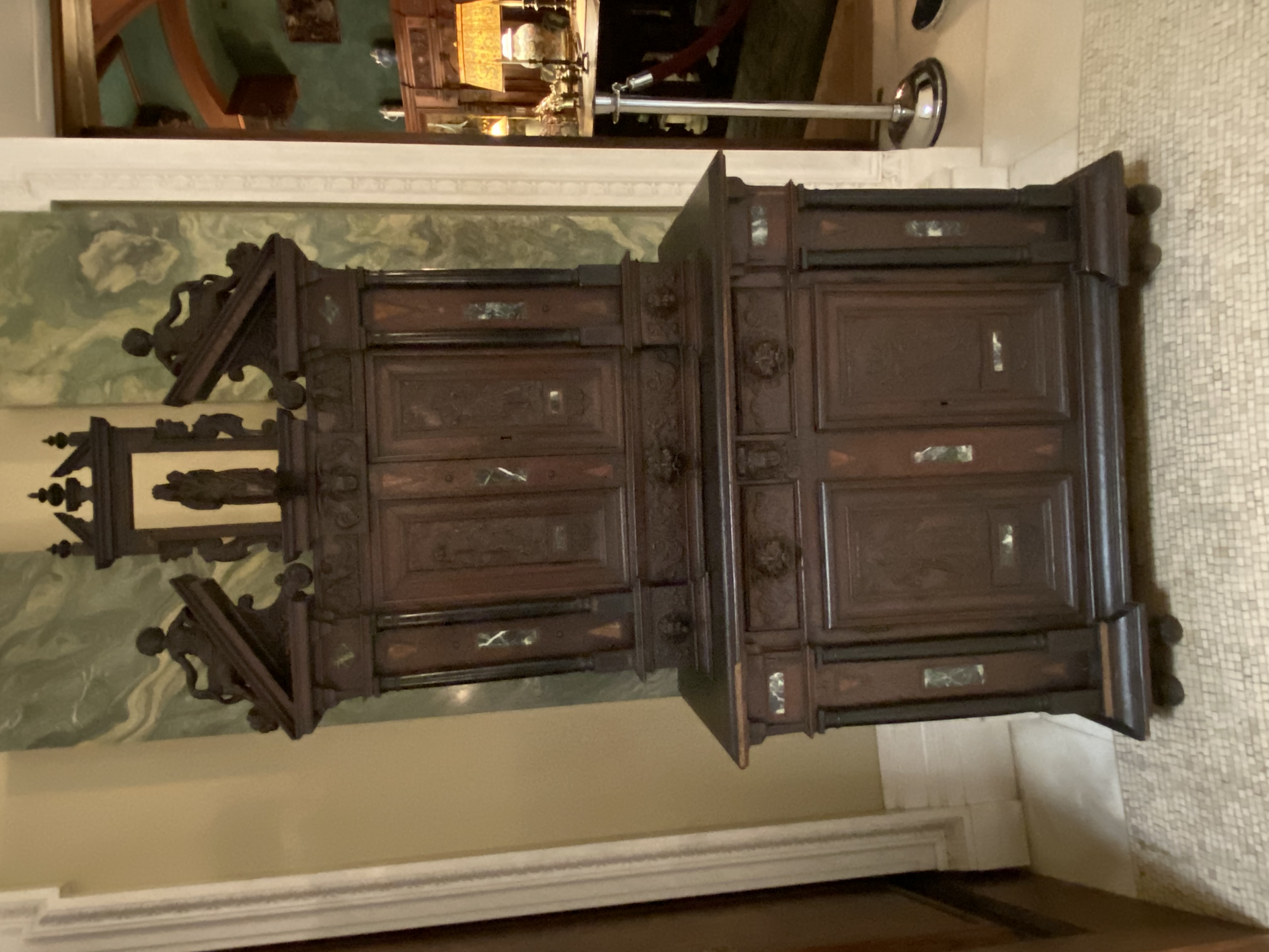 Jacobean Revival Oak Cabinet