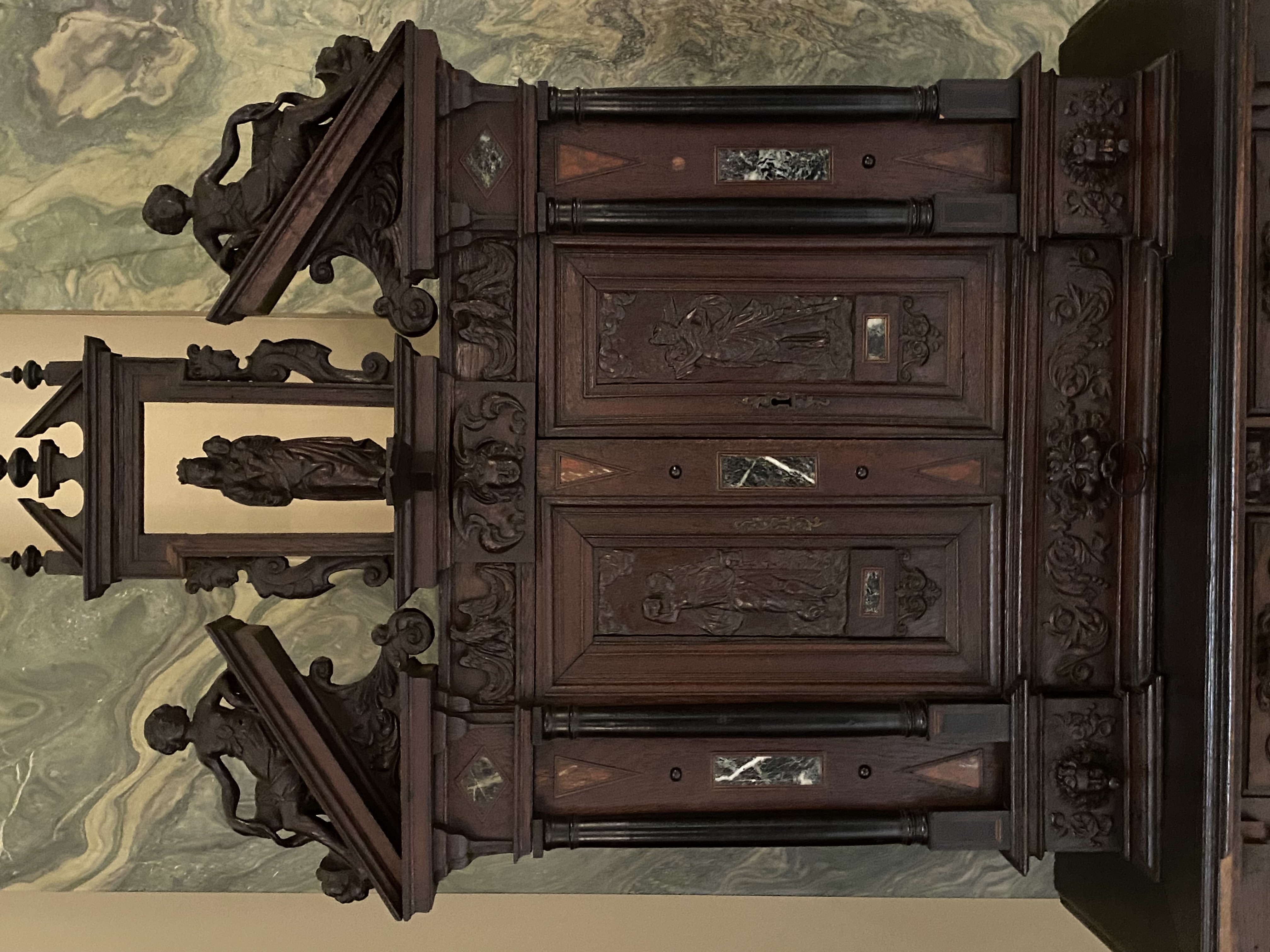 Jacobean Revival Oak Cabinet thumbnail 2