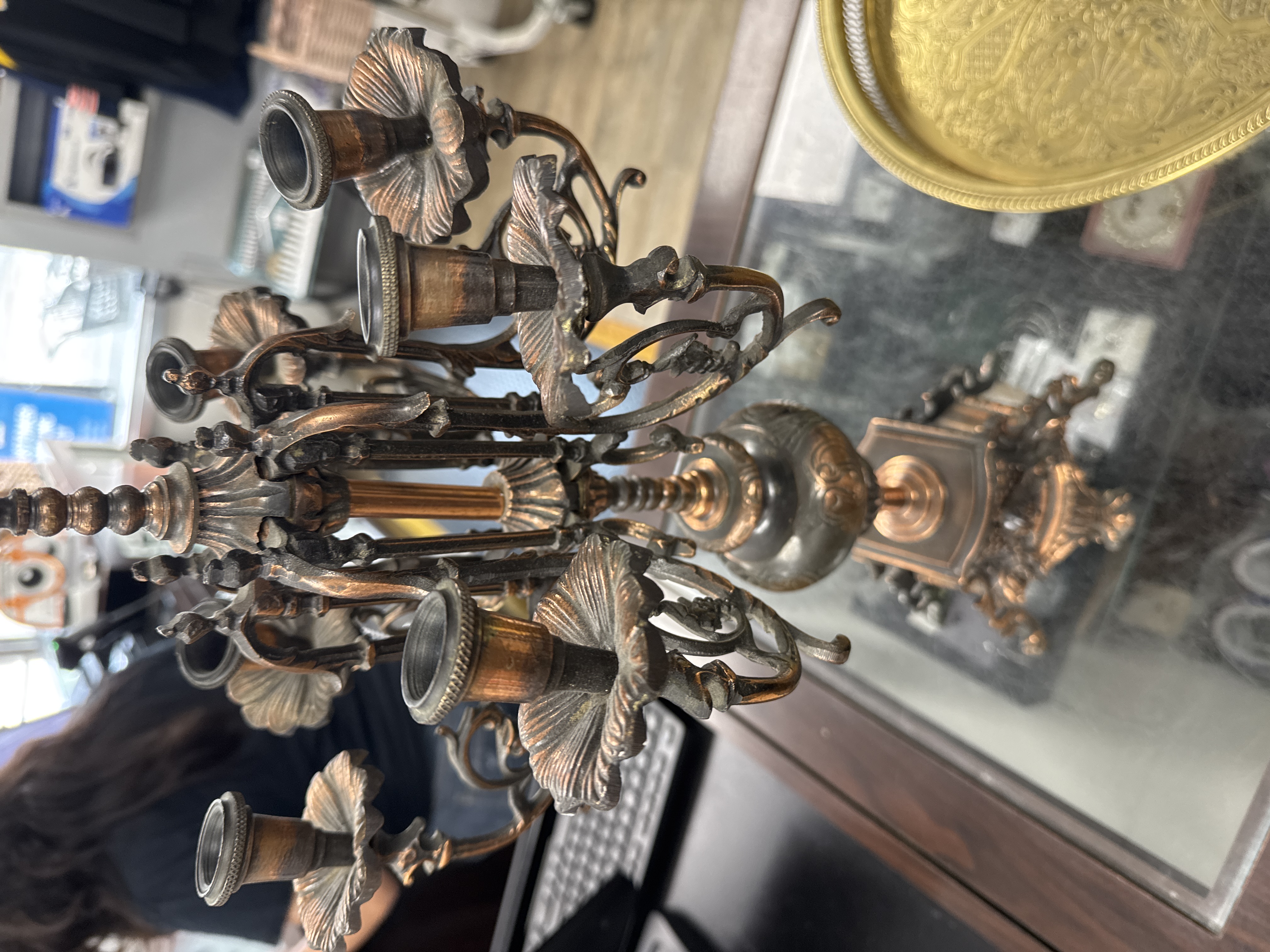 Victorian Style Bronze Candelabrum