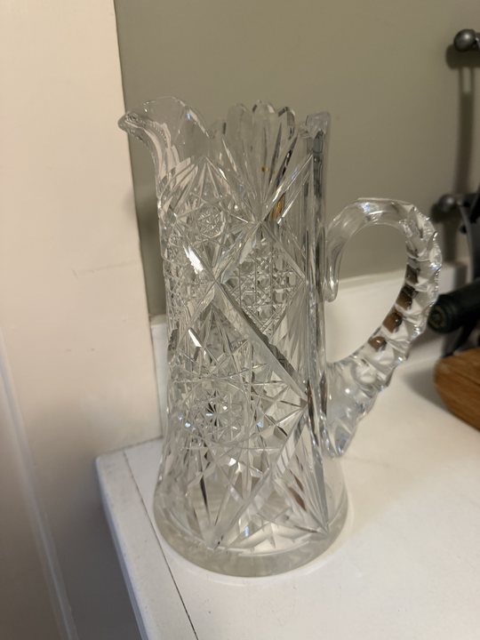 American Brilliant Period Cut Glass Pitcher