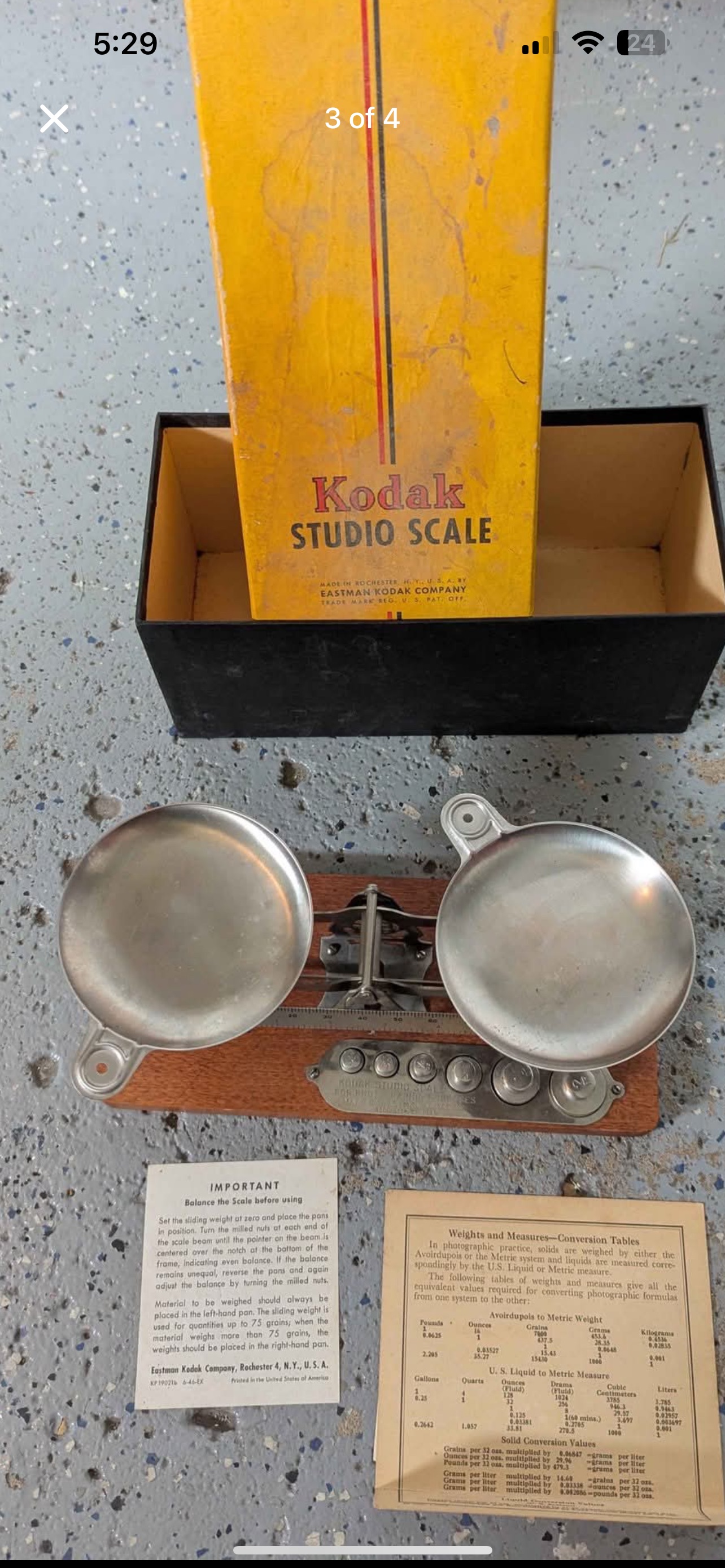 Mid-20th Century Kodak Studio Scale with Original Box