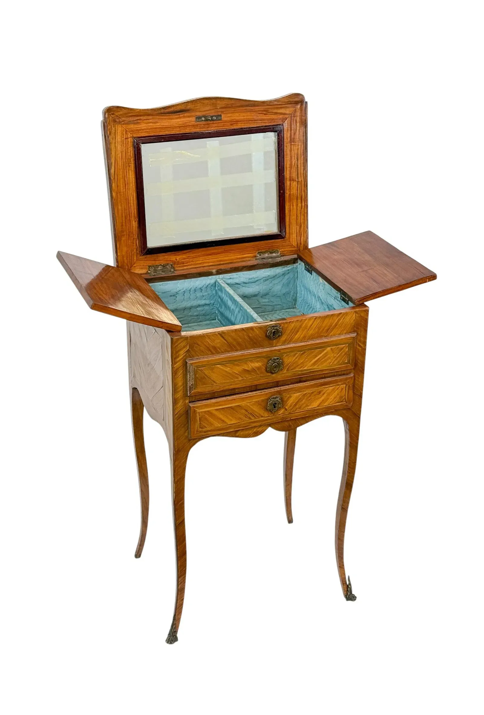 French Louis XV Period Kingwood and Marquetry Bonheur du Jour thumbnail 2