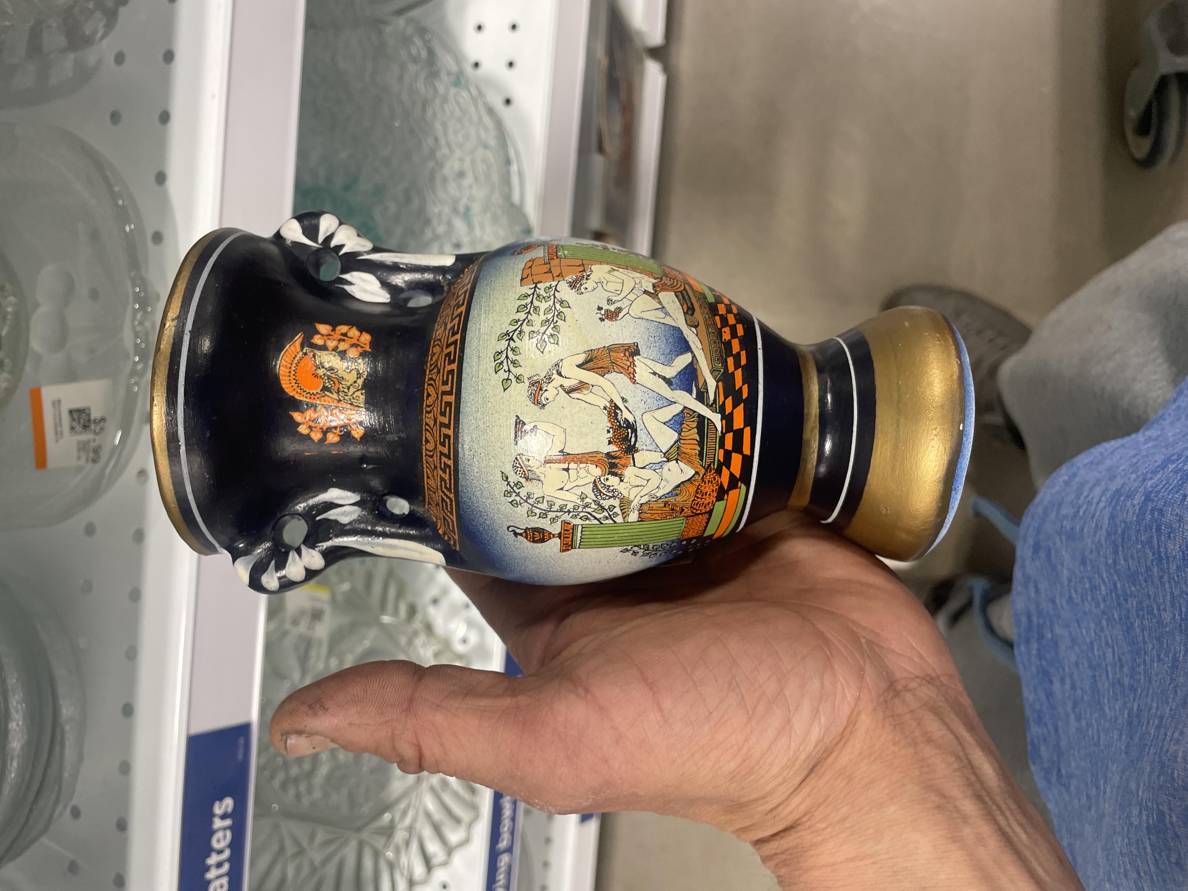 Neo-Classical Greek Revival Ceramic Vase