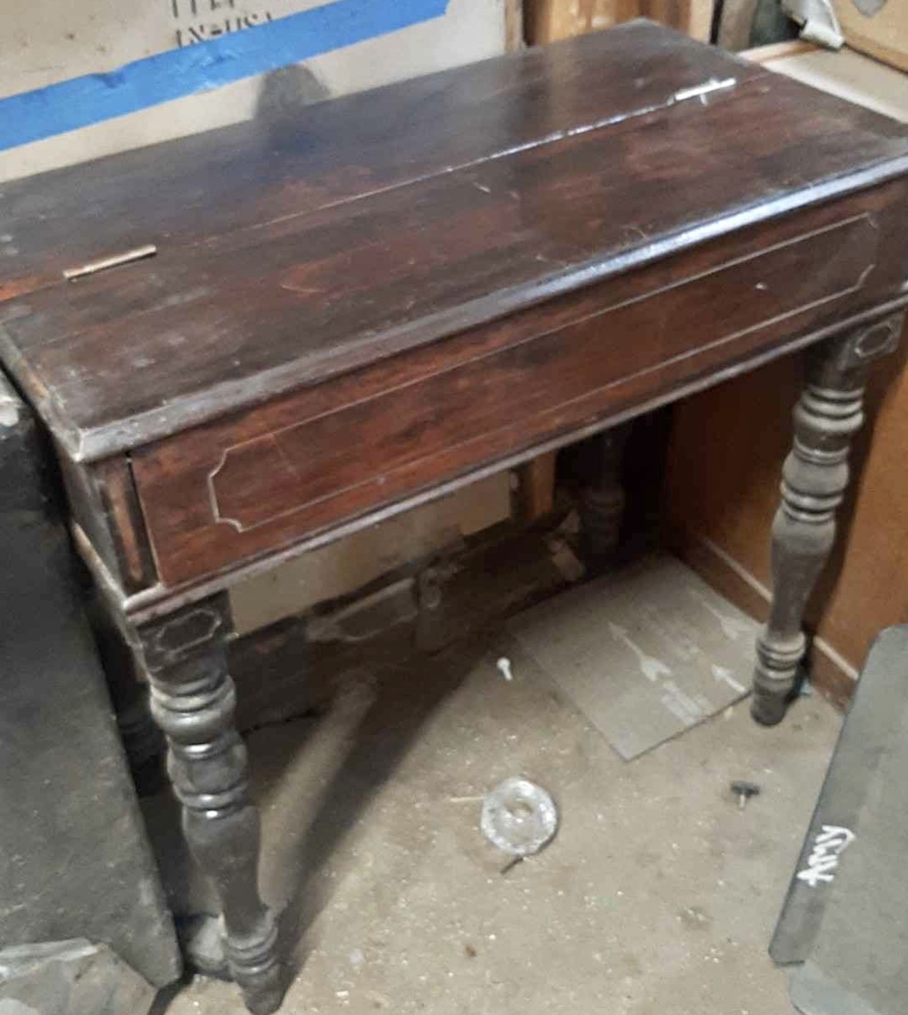 American Victorian Period Walnut Side Table