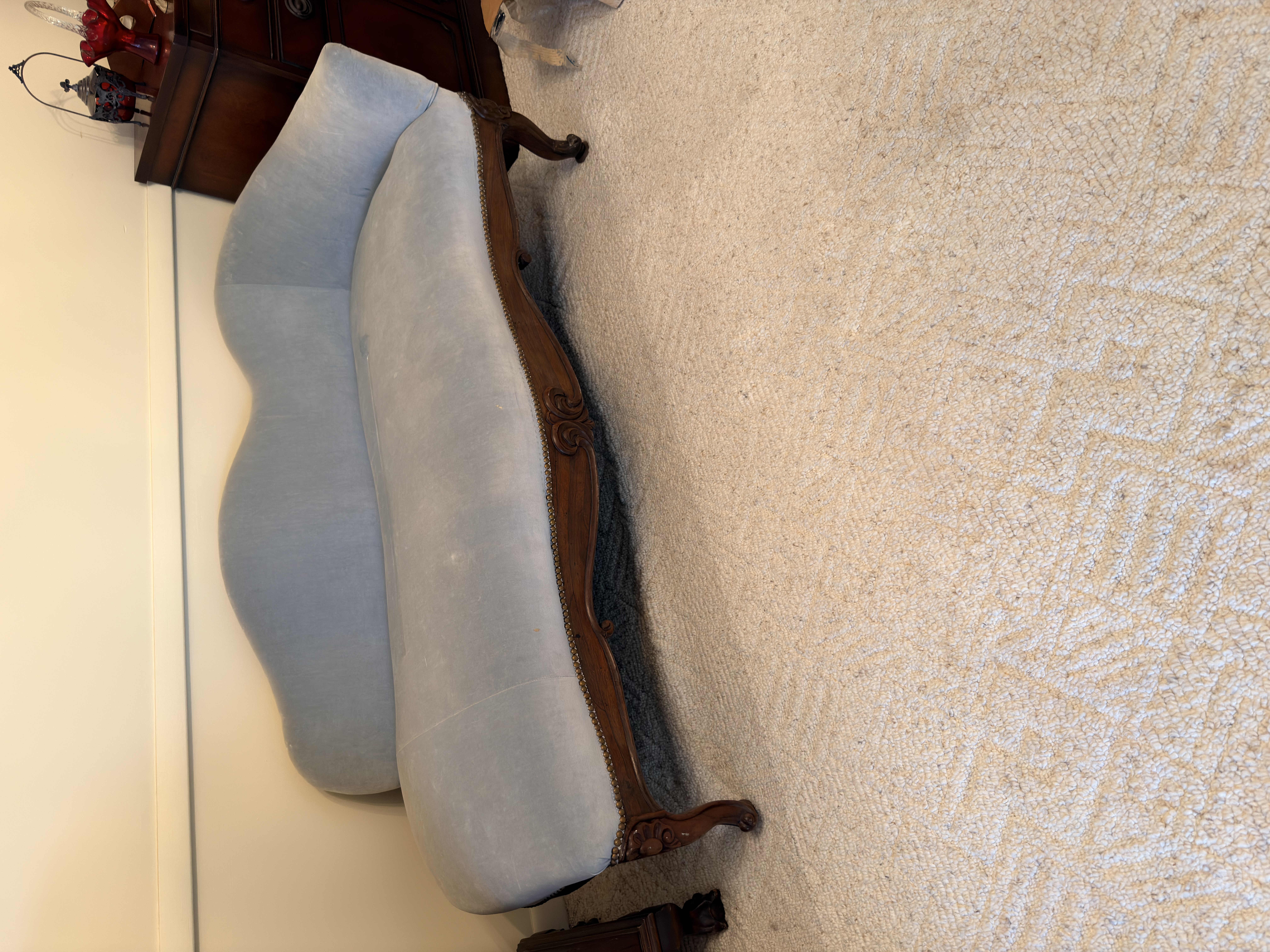Victorian Rococo Revival Walnut Settee