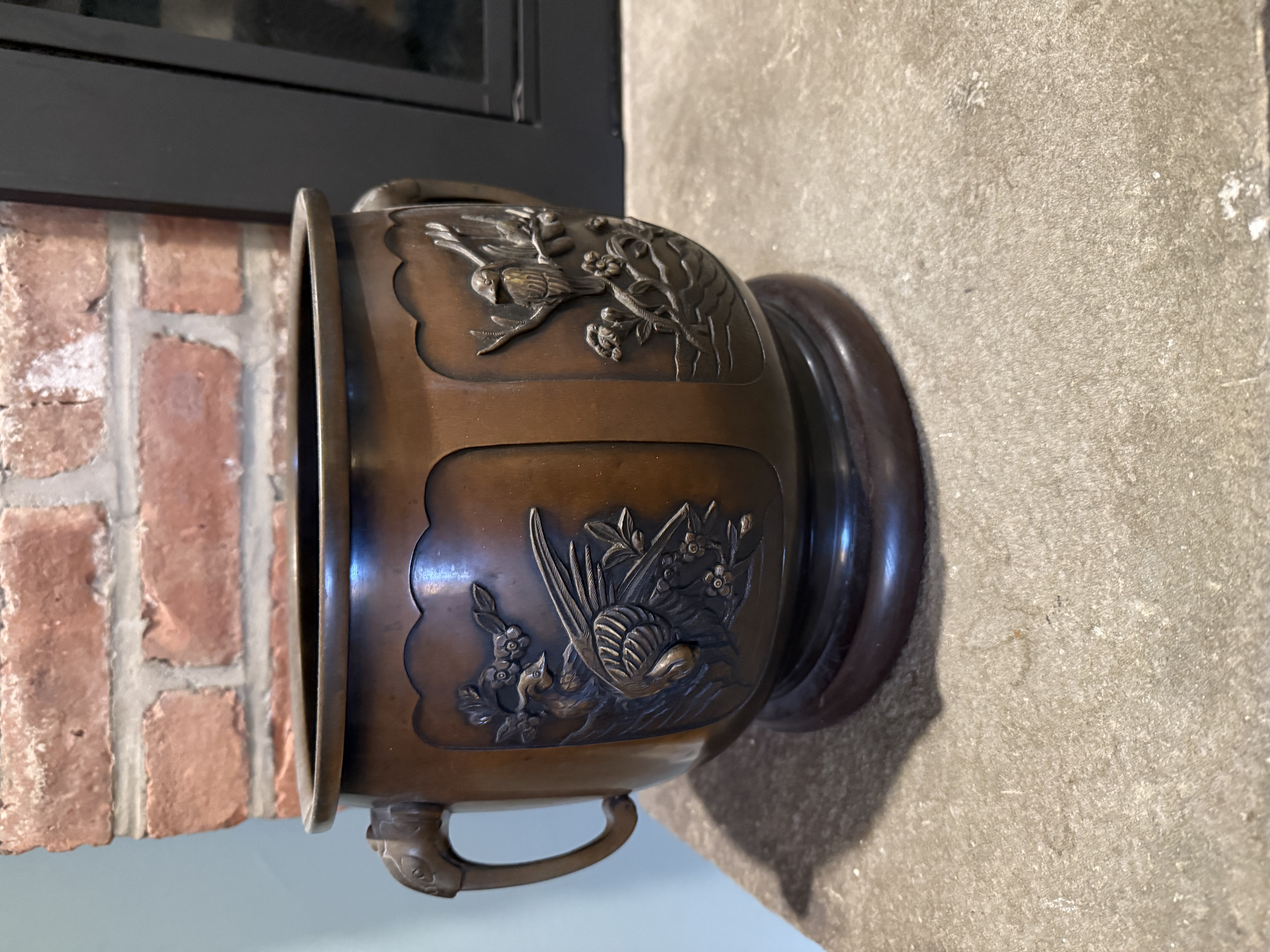 Japanese Meiji Period Bronze Jardinière