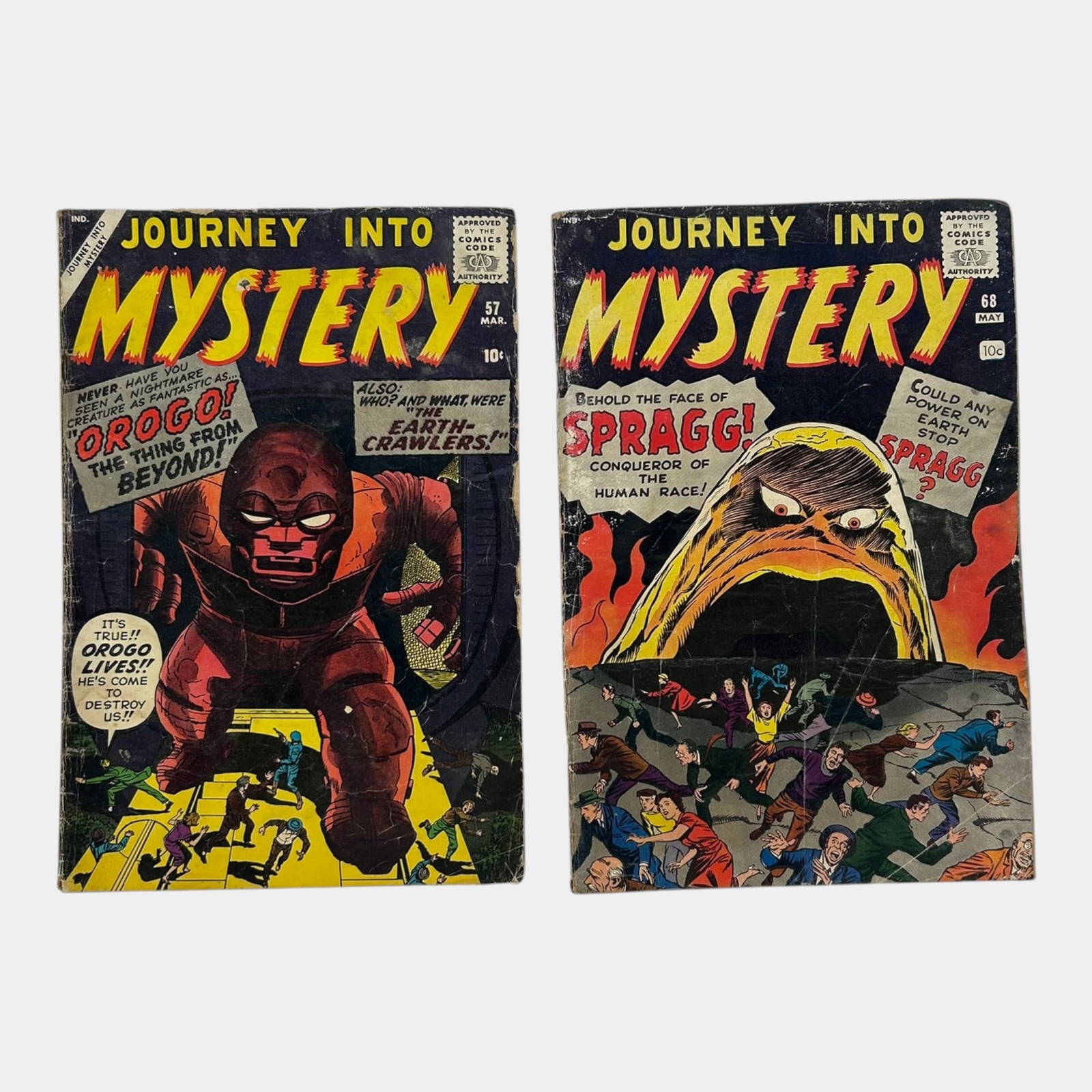 Journey Into Mystery #57 & 68 Silver Age Marvel Comics Comic Books