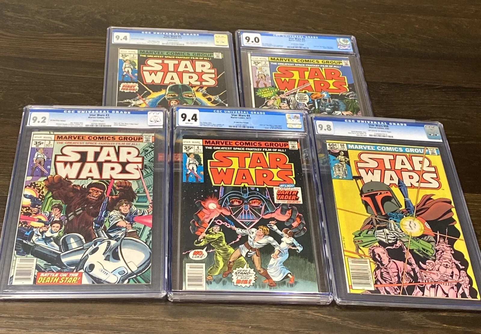 Collection of Five CGC Graded Star Wars Marvel Comics