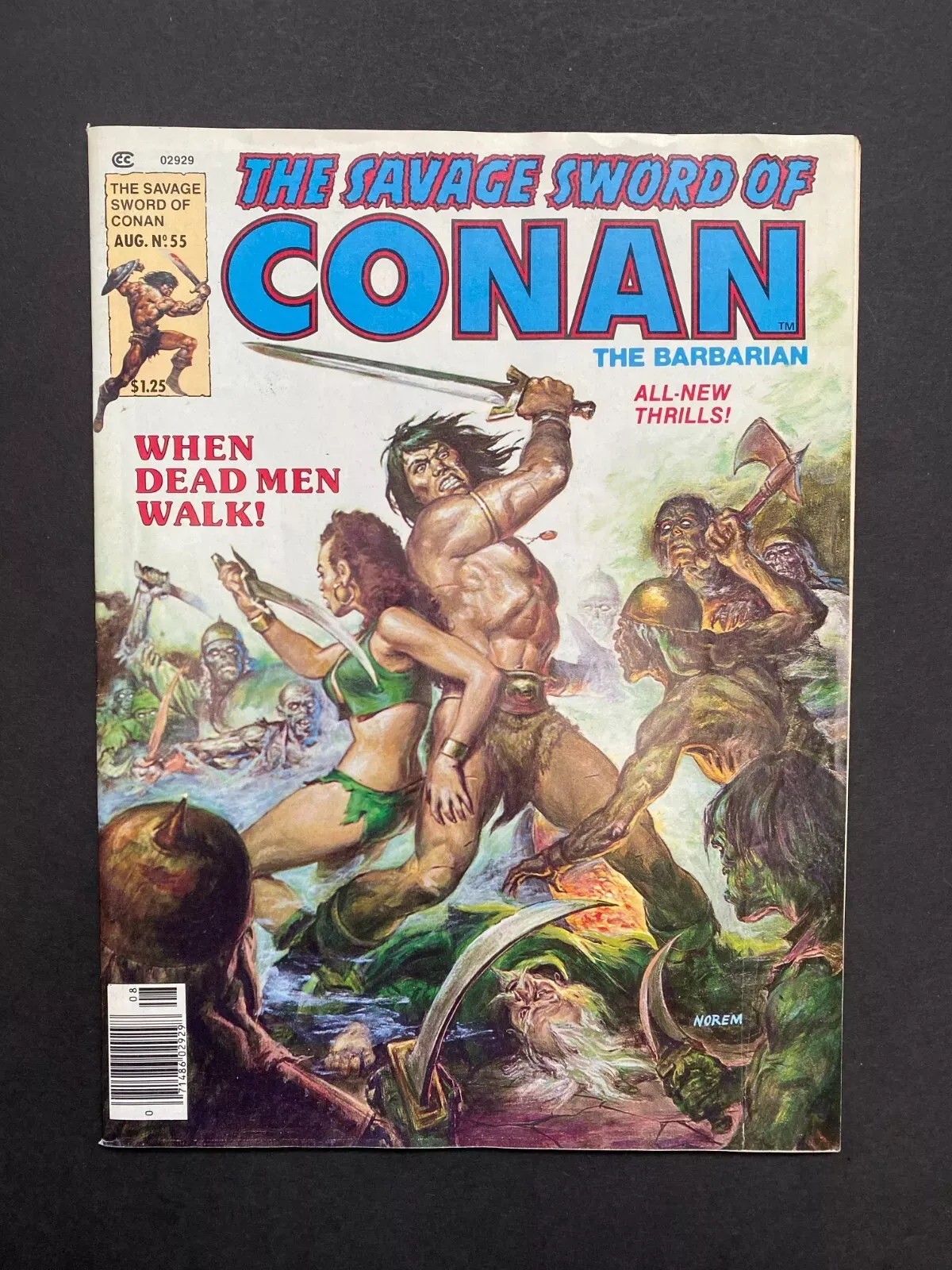 Marvel Bronze Age Comic Magazine 'The Savage Sword of Conan' No. 55 (Earl Norem Cover)