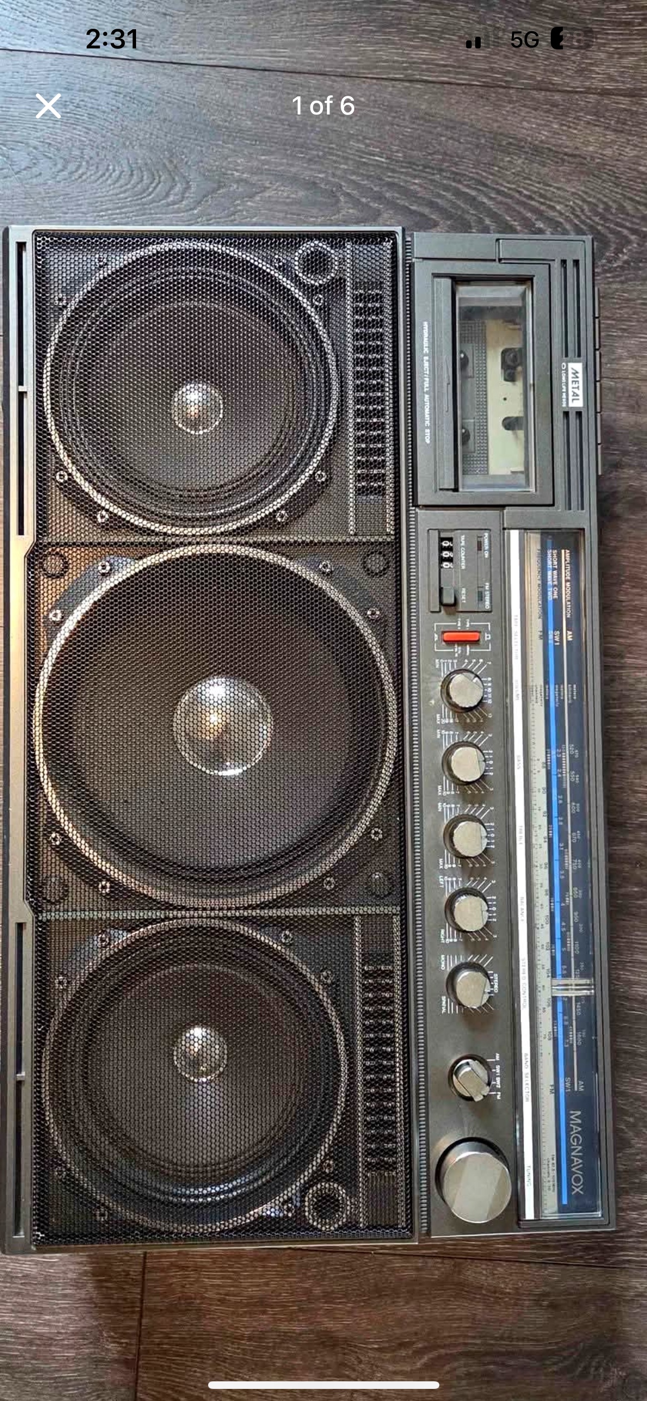 Vintage Magnavox Portable Stereo Boombox