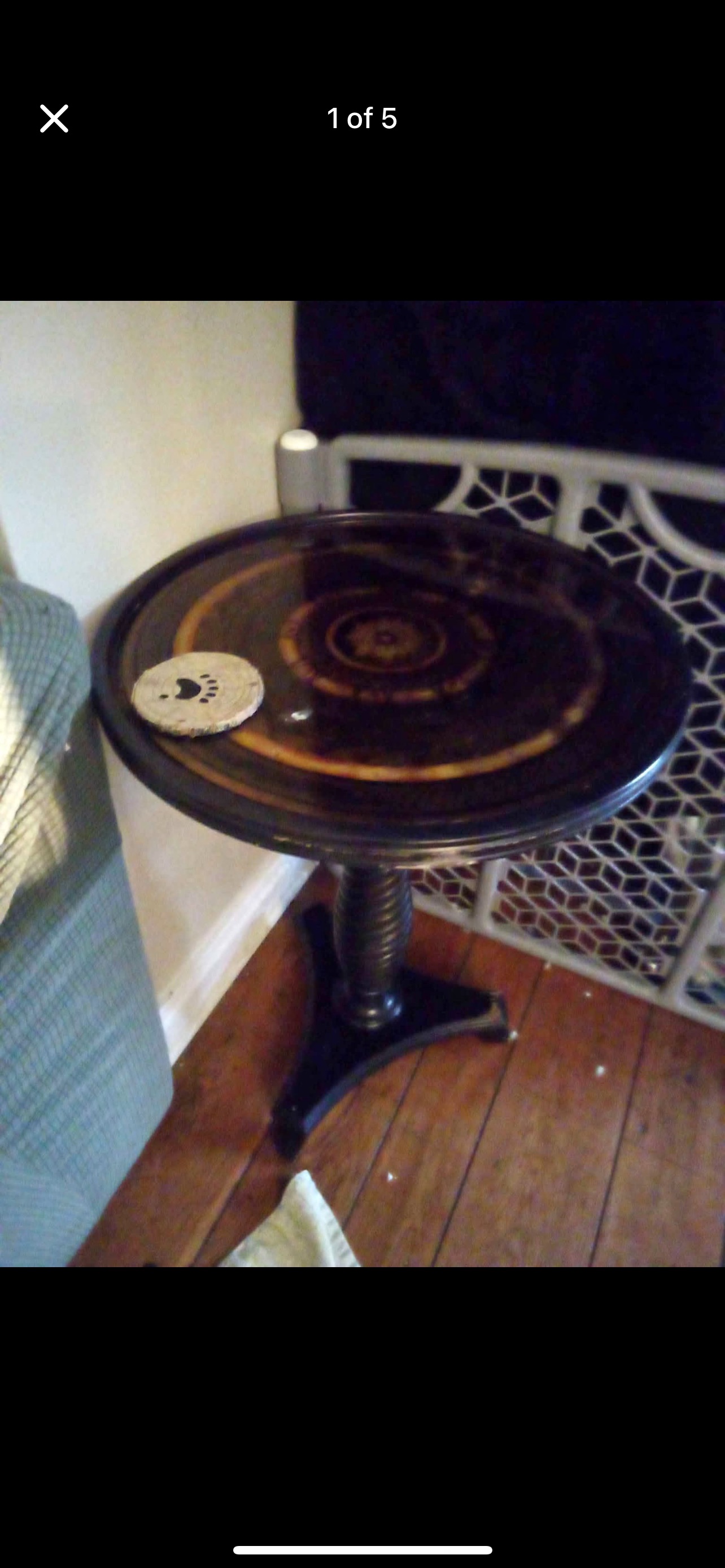 Victorian Ebonized Pedestal Table