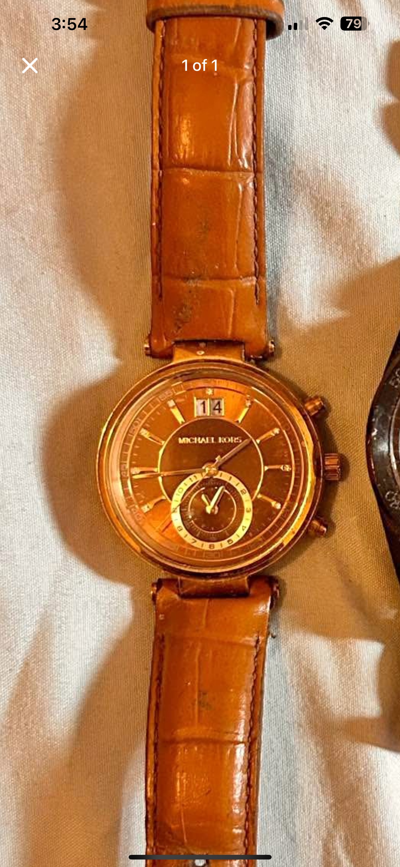 Michael Kors Contemporary Chronograph Leather Wristwatch