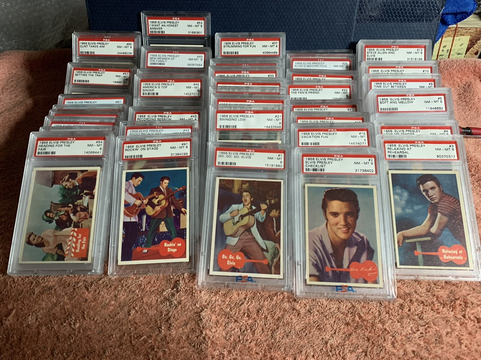 1956 Elvis Presley PSA-Graded Bubble Gum Trading Card Group