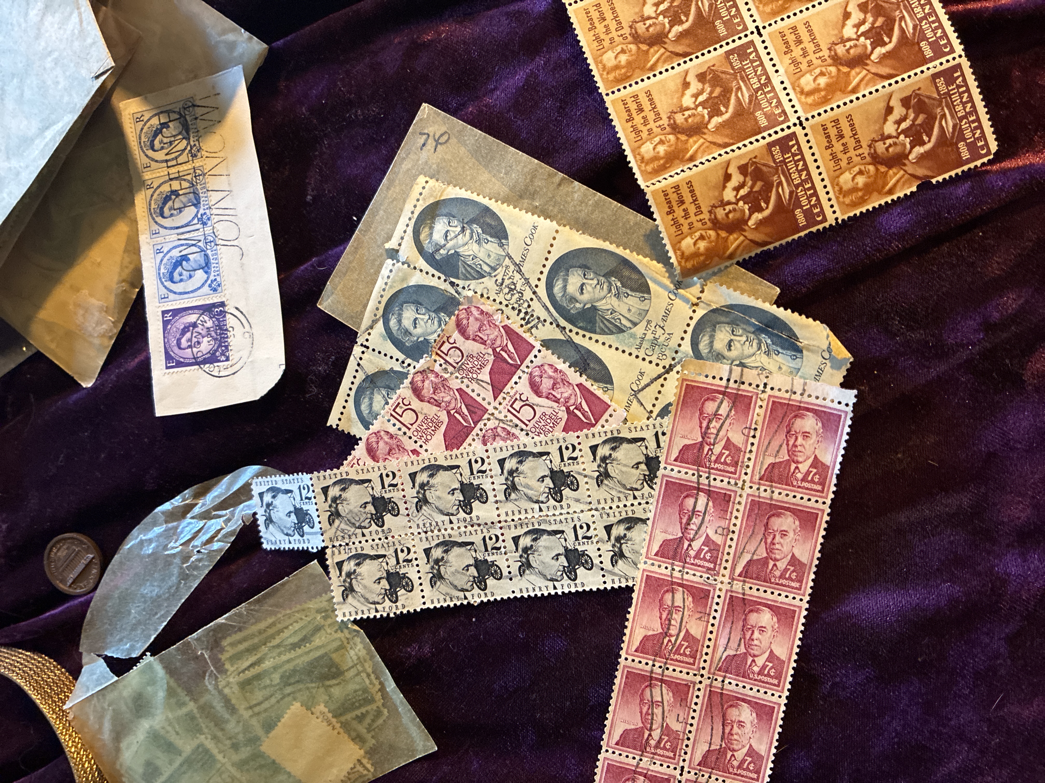 Collection of Vintage U.S. and Commemorative Stamps