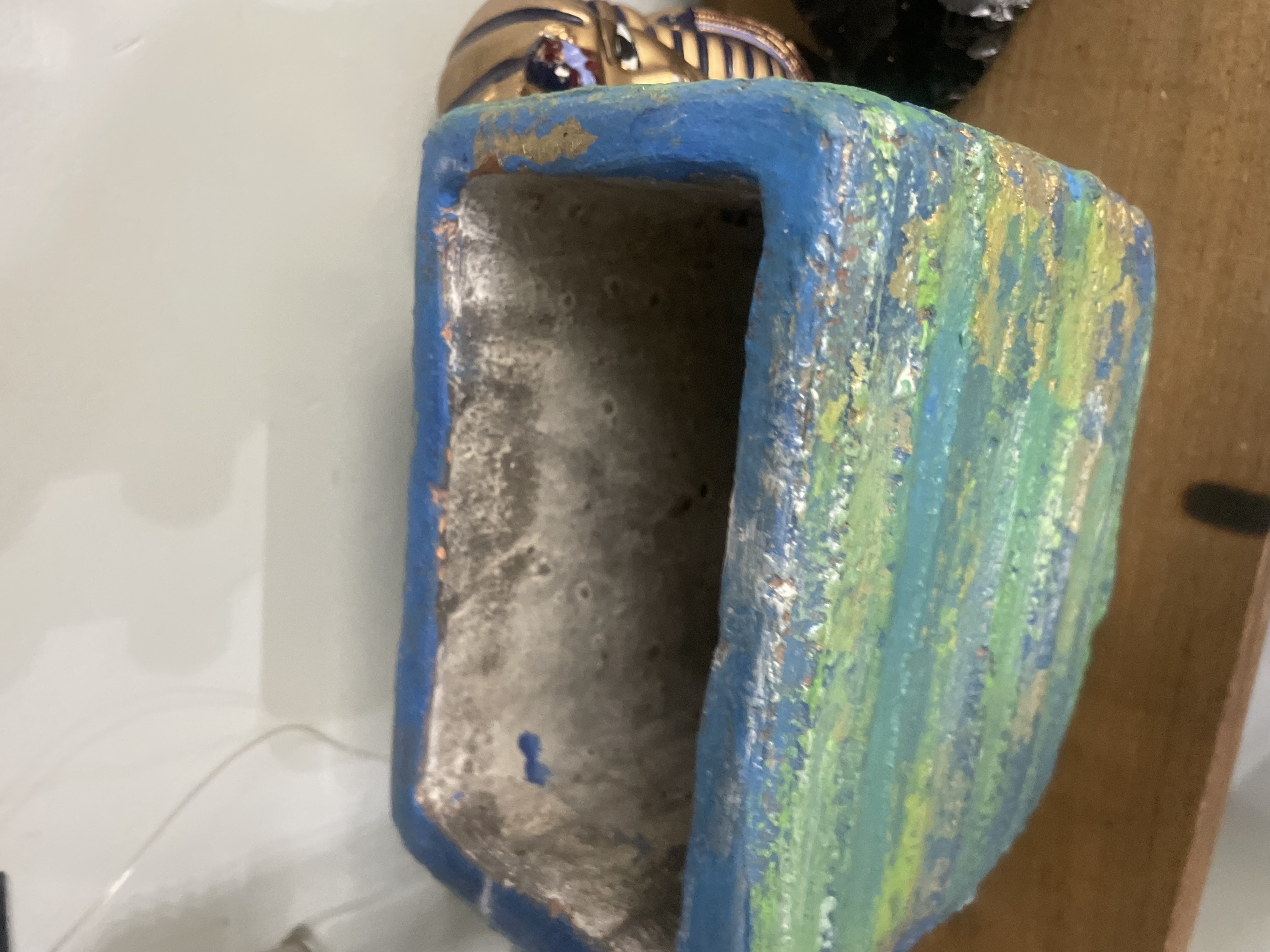 Hand-Painted Rectangular Ceramic Planter