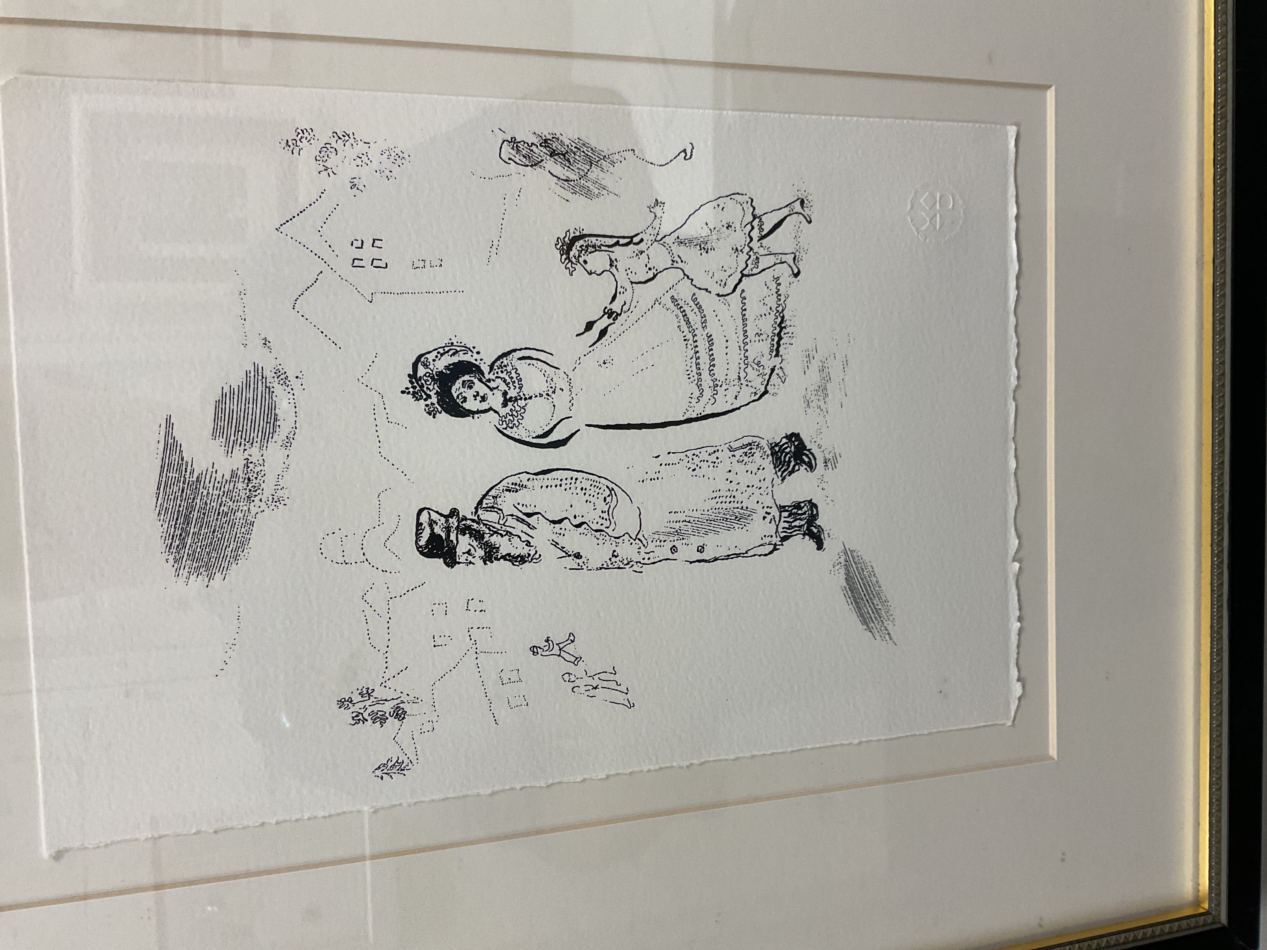 Marc Chagall Period Lithograph Print