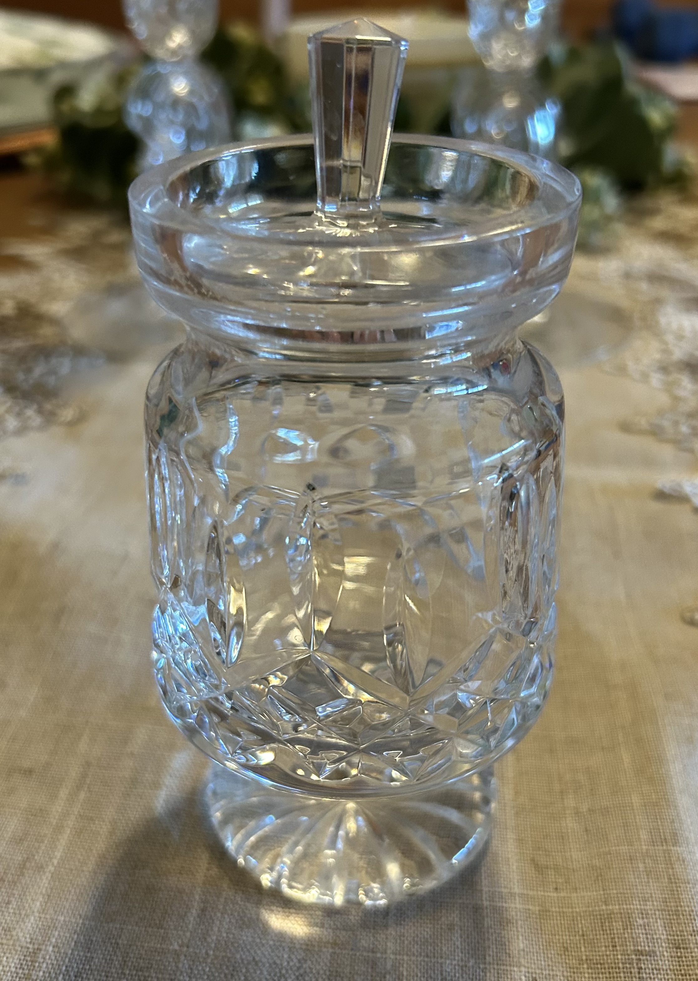 Vintage Cut Crystal Lidded Candy Jar