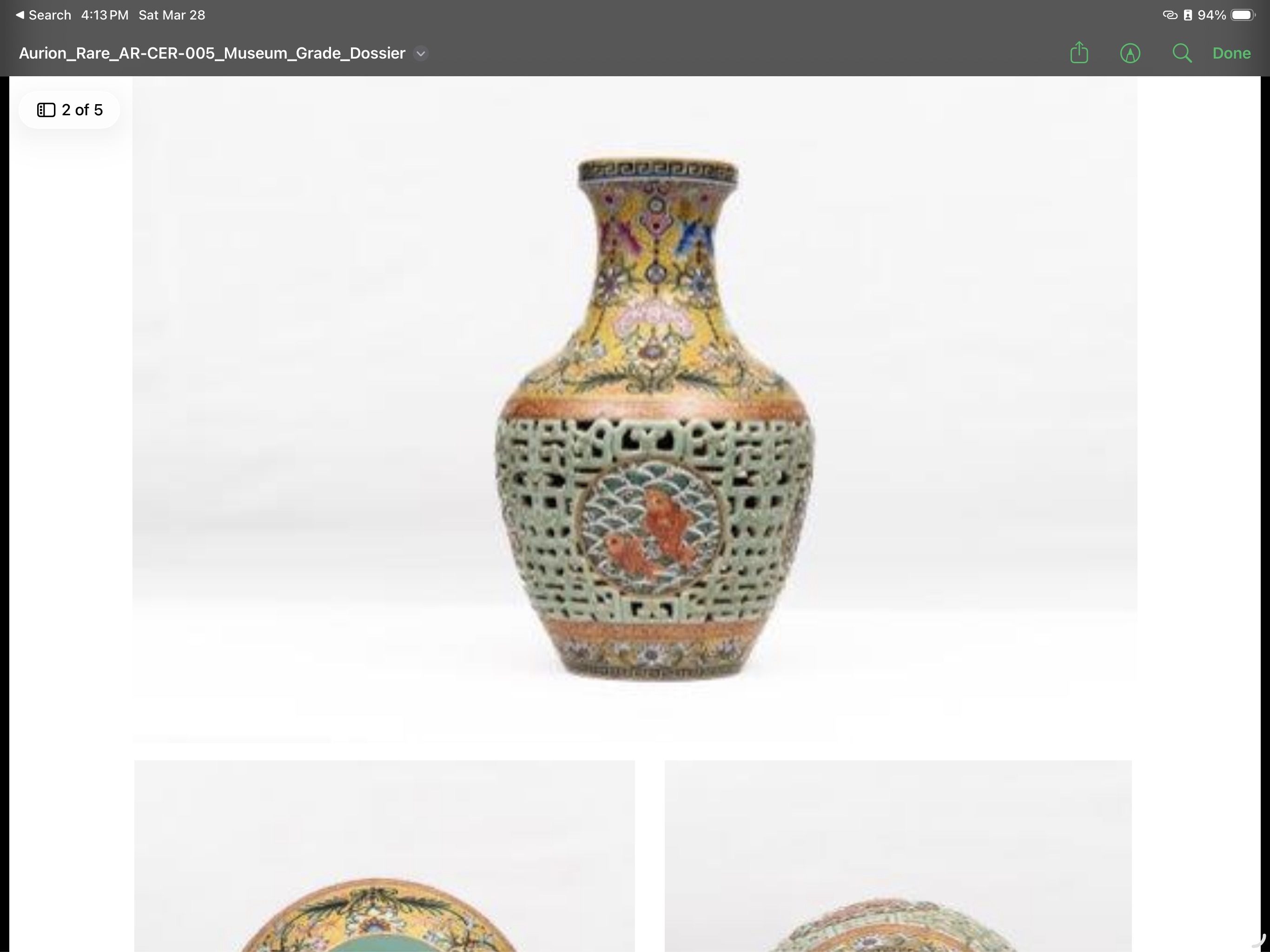 Chinese Qianlong Famille Rose Reticulated Vase