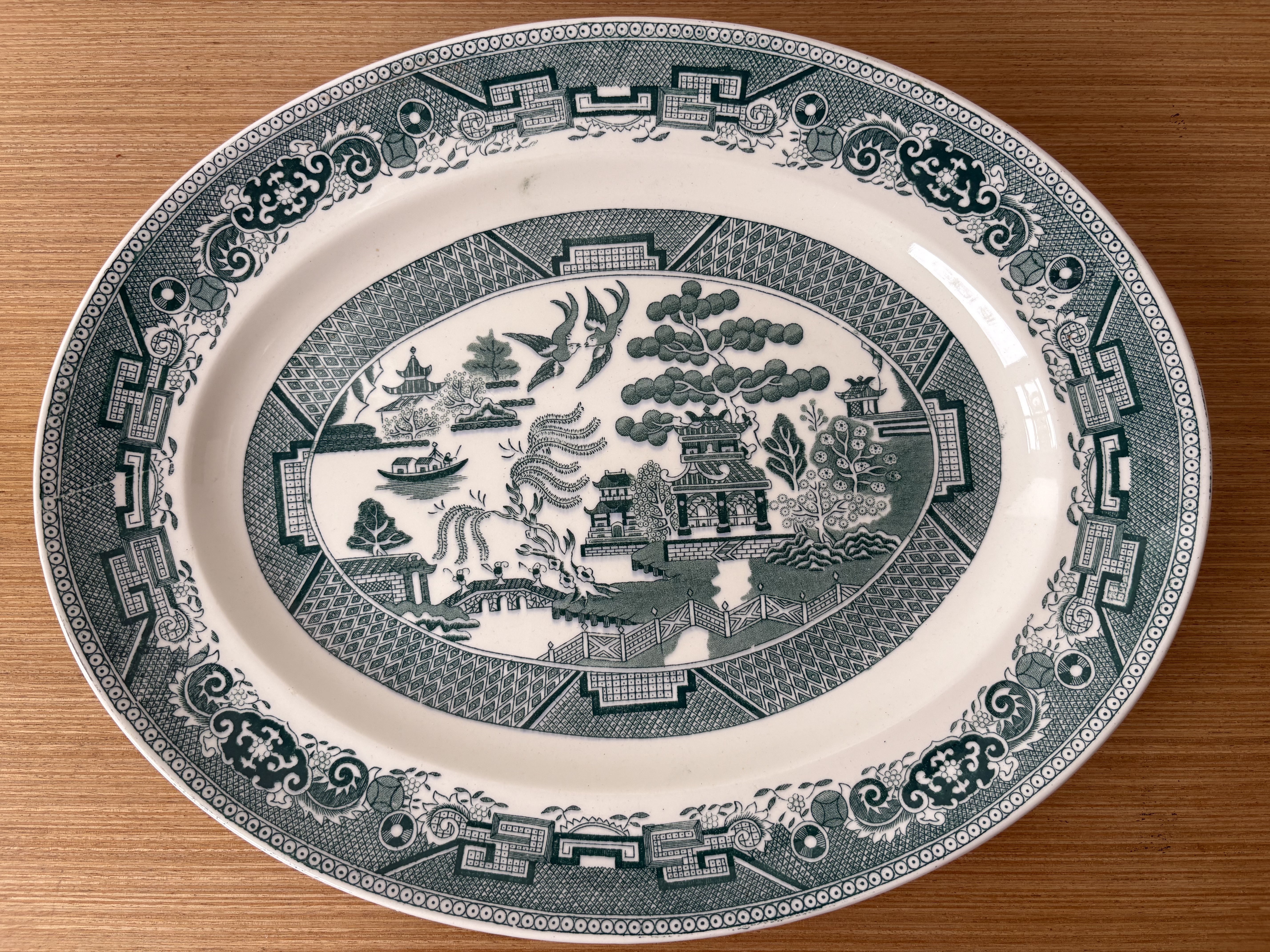 Willow Pattern Semi-Porcelain Platter thumbnail 2