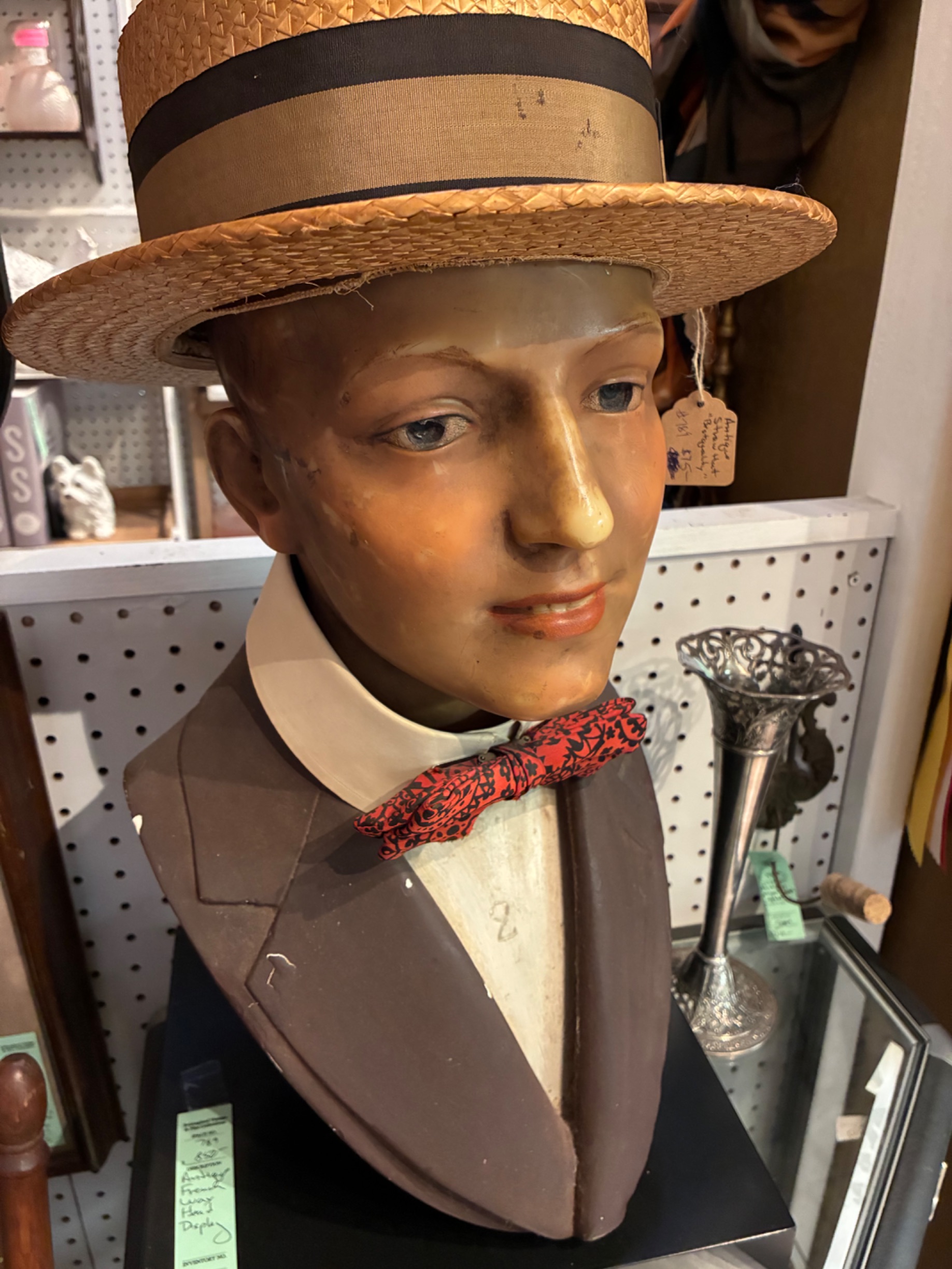 Antique French Wax Head Display thumbnail 4