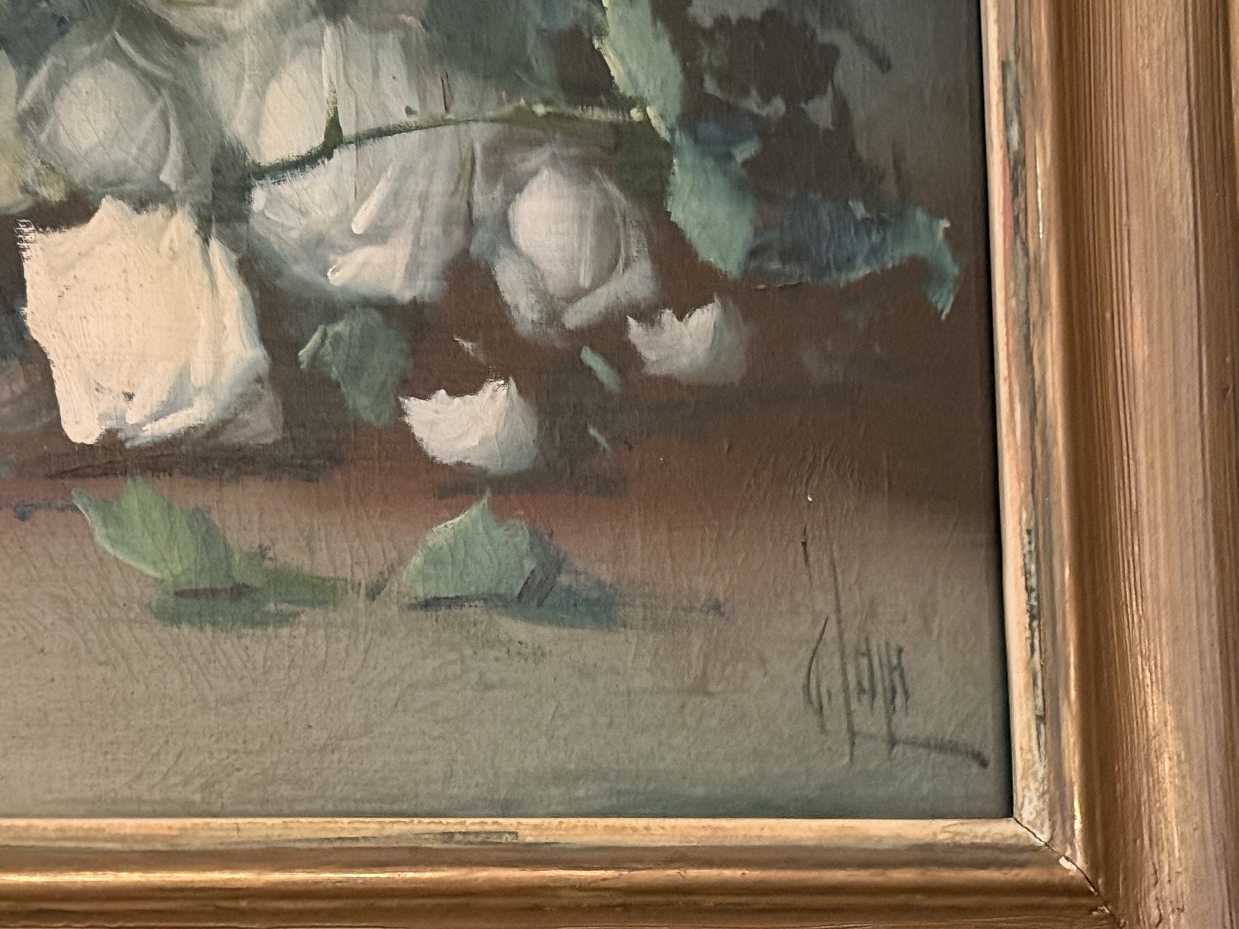 Impressionist Oil Painting of Roses