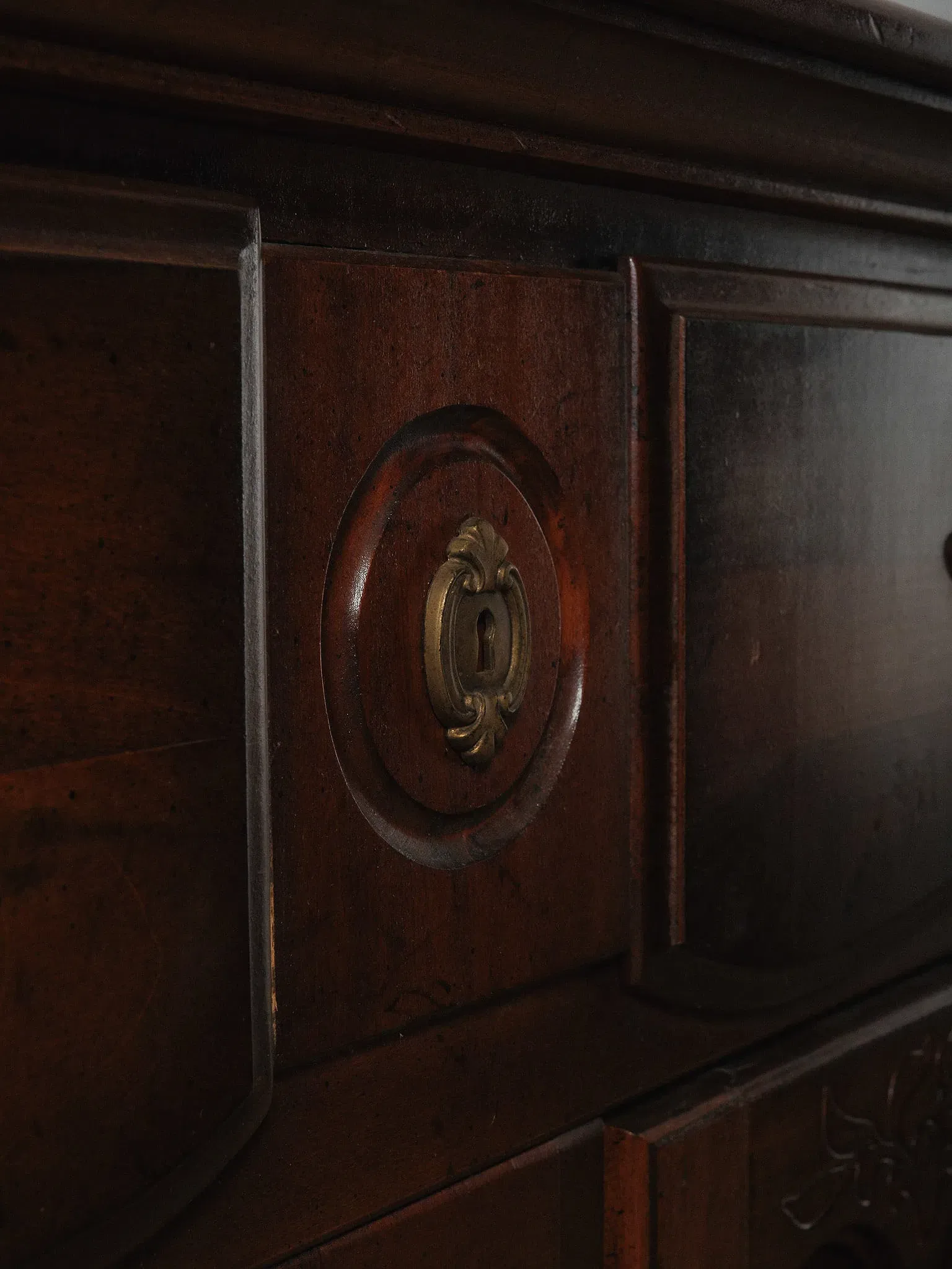 French Provincial Louis XV Style Walnut Sideboard thumbnail 3