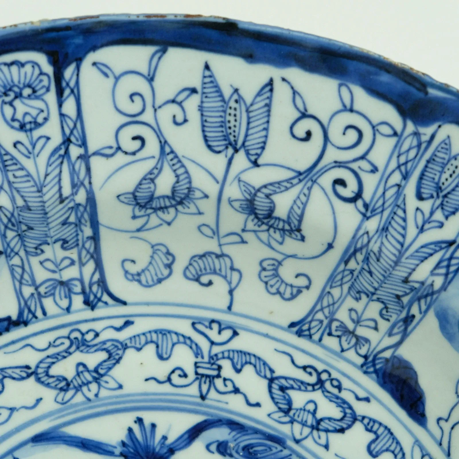 Chinese Transitional Style Blue-and-White Porcelain Landscape Figure Charger thumbnail 4
