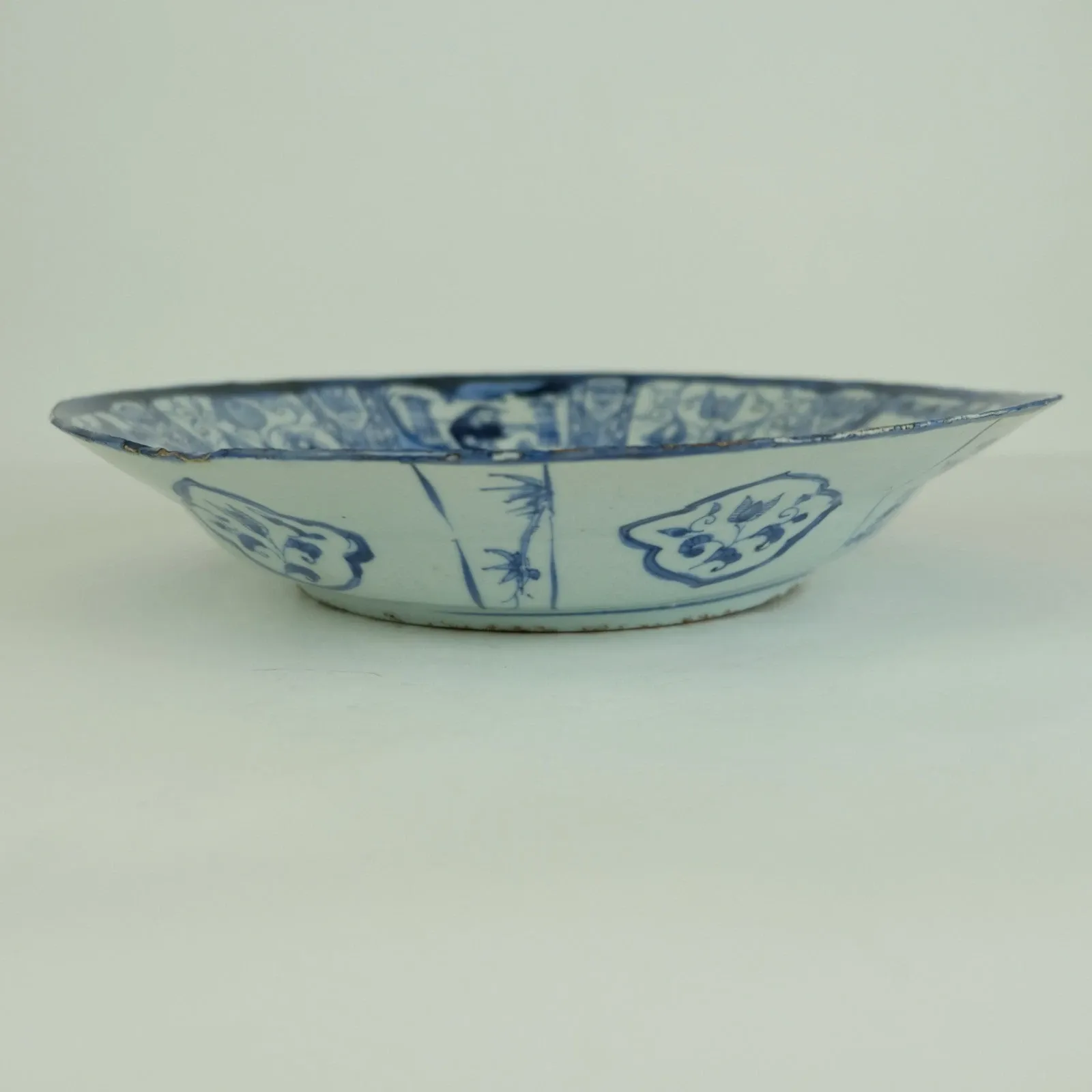 Chinese Transitional Style Blue-and-White Porcelain Landscape Figure Charger thumbnail 7