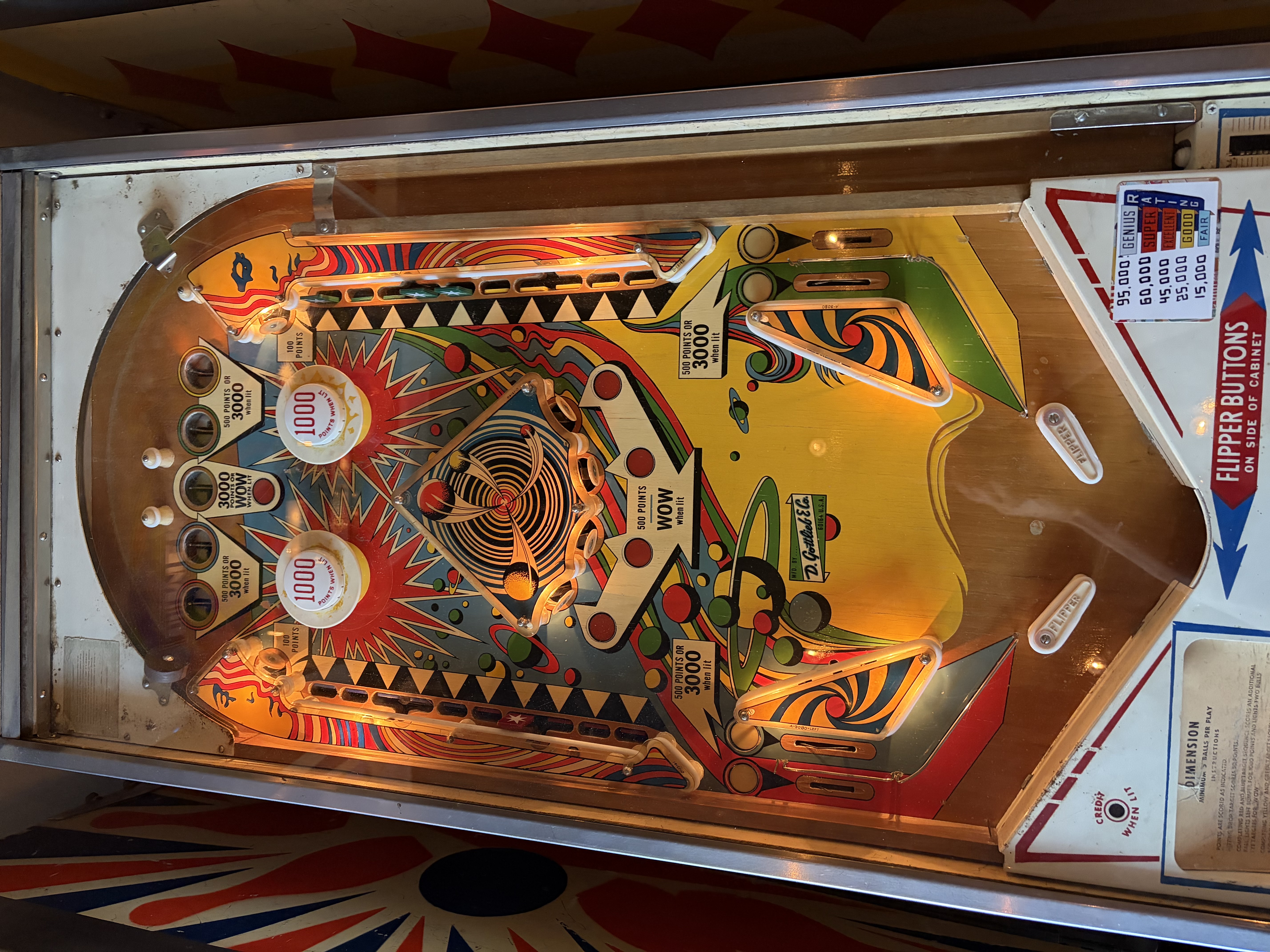 Gottlieb 'Dimension' Pinball Machine thumbnail 3